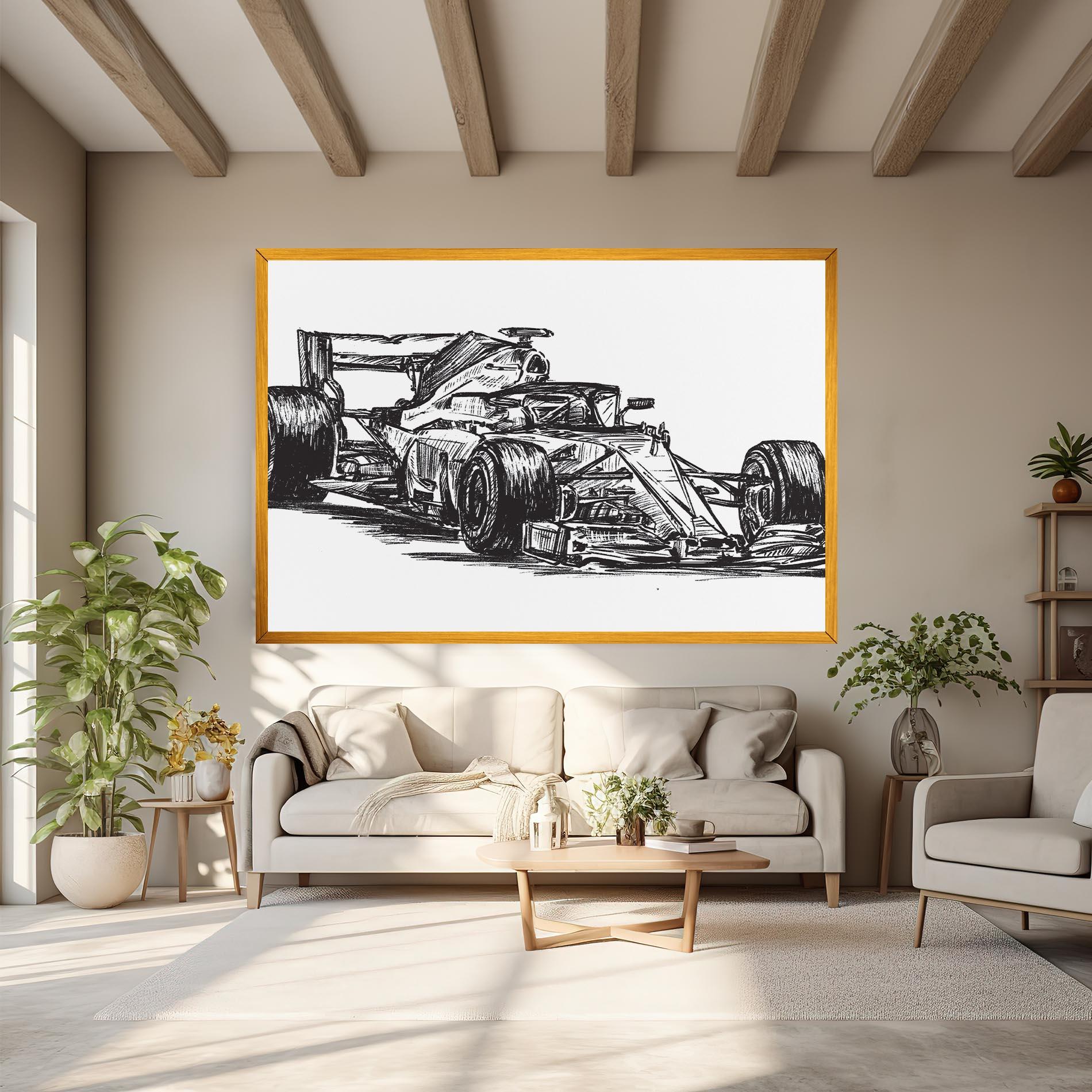 Tablou Canvas Black Line F1 mockup 6