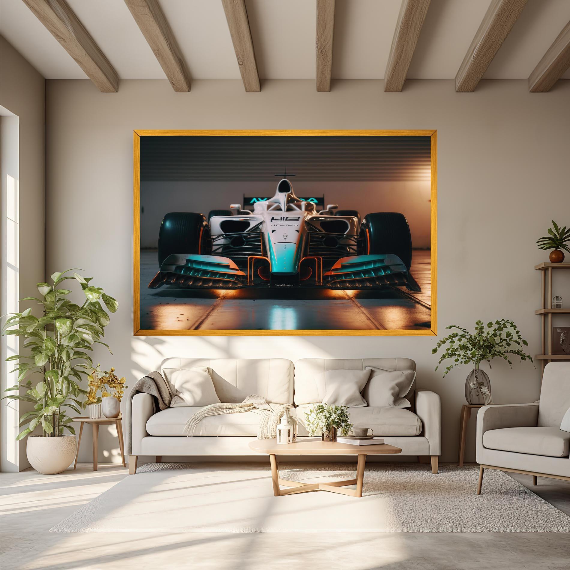 Tablou Canvas Blue White F1 mockup 6