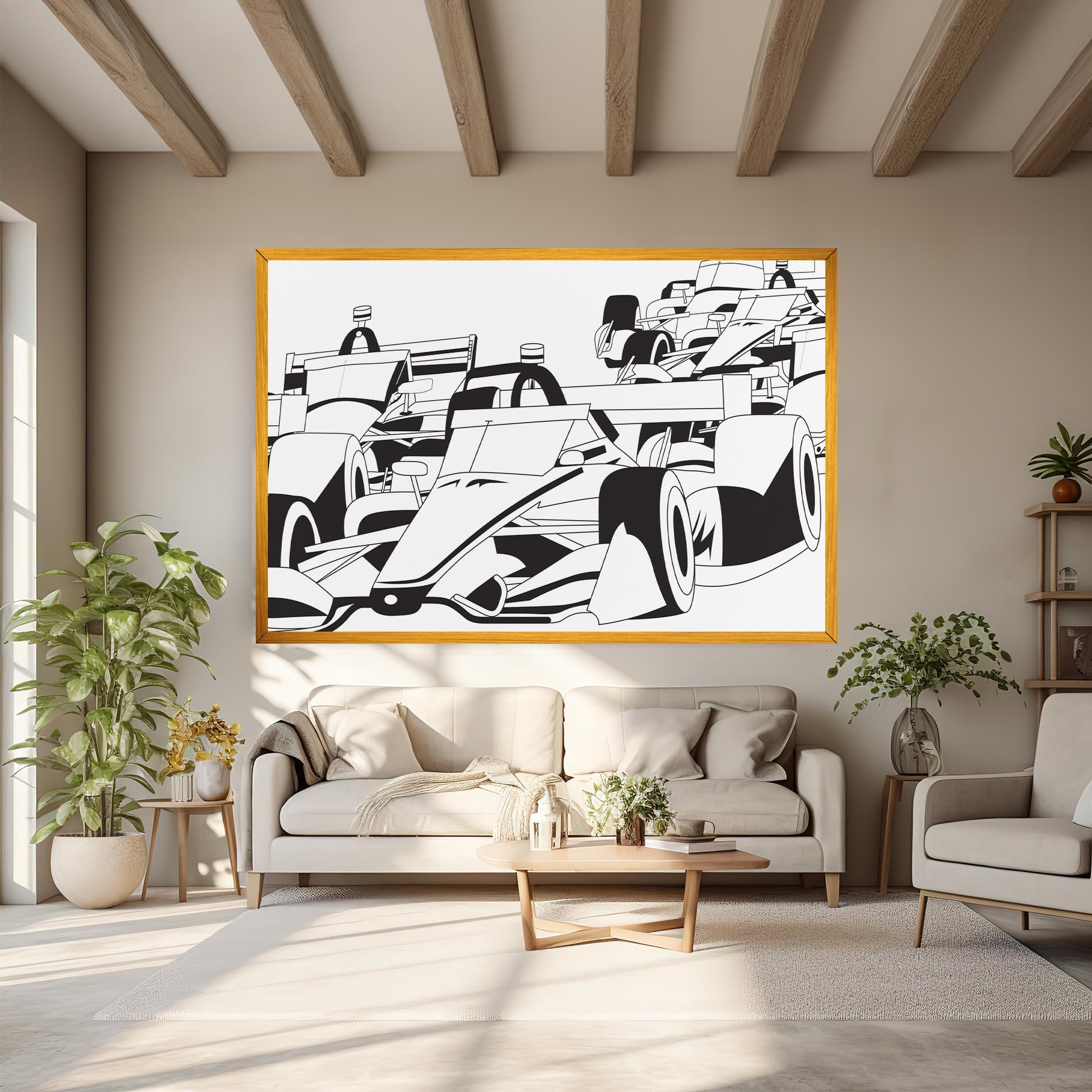 Tablou Canvas Grand Prix Cars mockup 6