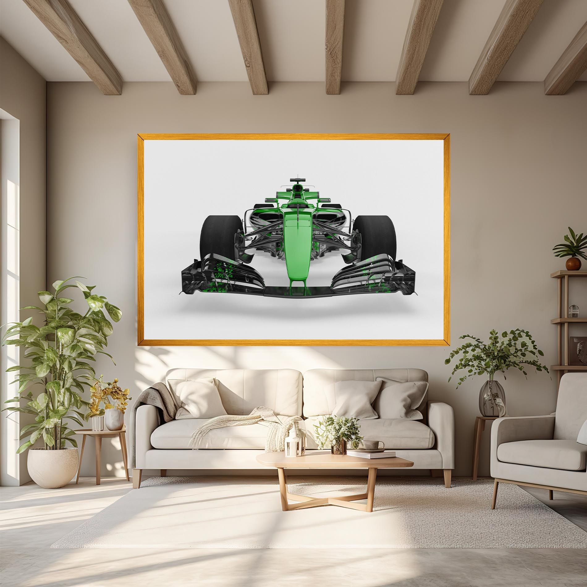 Green F1 Car mockup 6