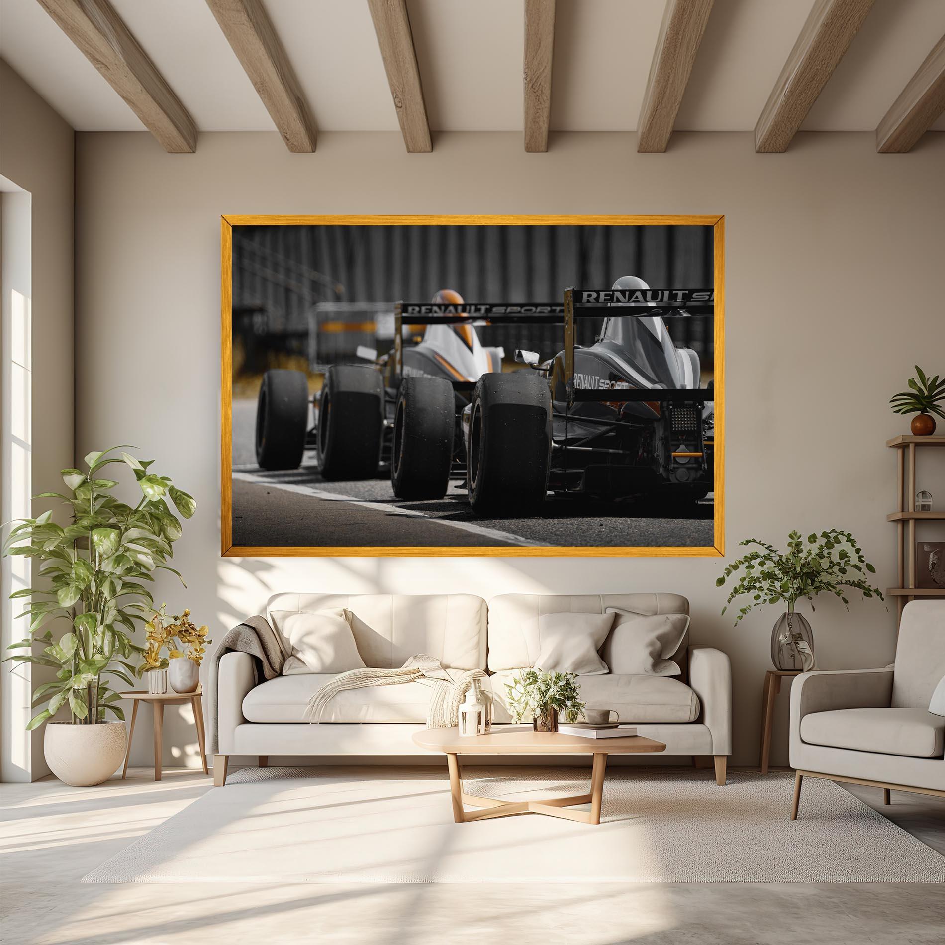 Tablou Canvas Grey F1 Cars mockup 6