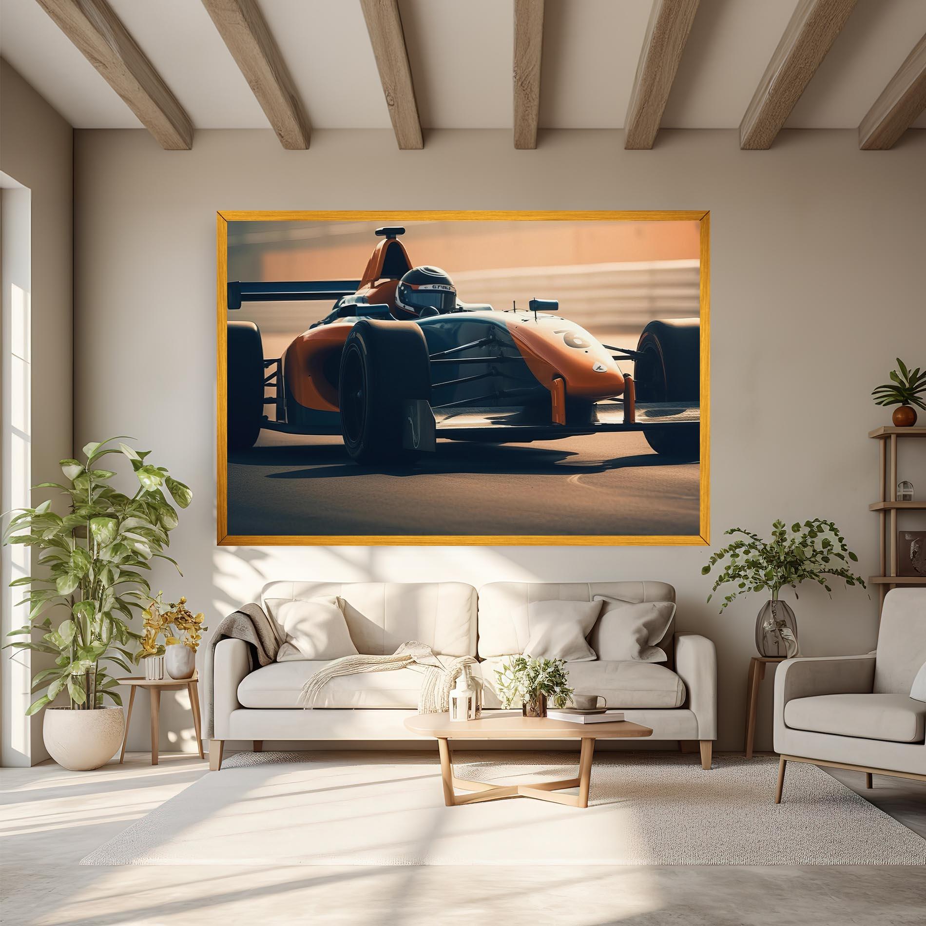 Tablou Canvas Orange Black F1 mockup 6