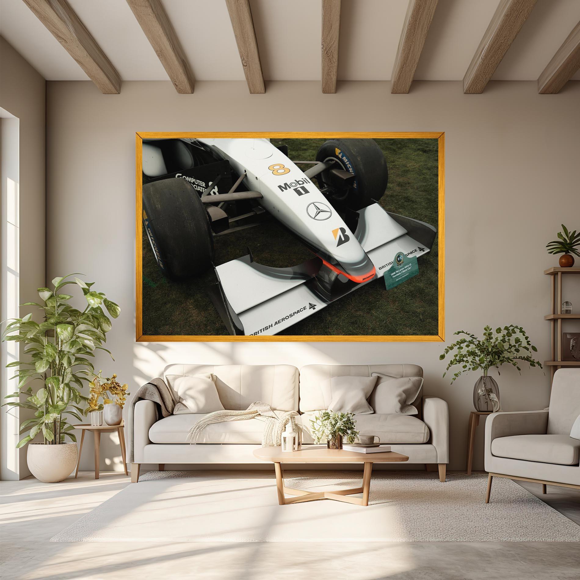 Tablou Canvas White F1 Car mockup 6