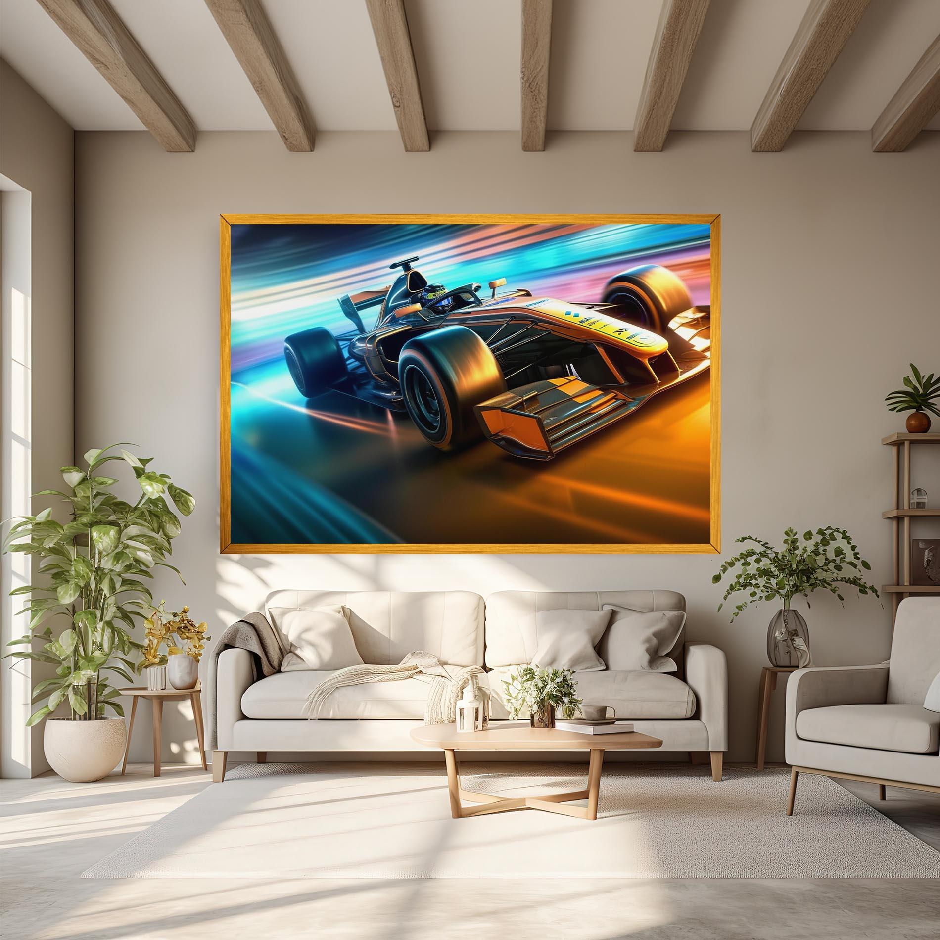 Tablou Canvas Yellow Blue F1 mockup 6