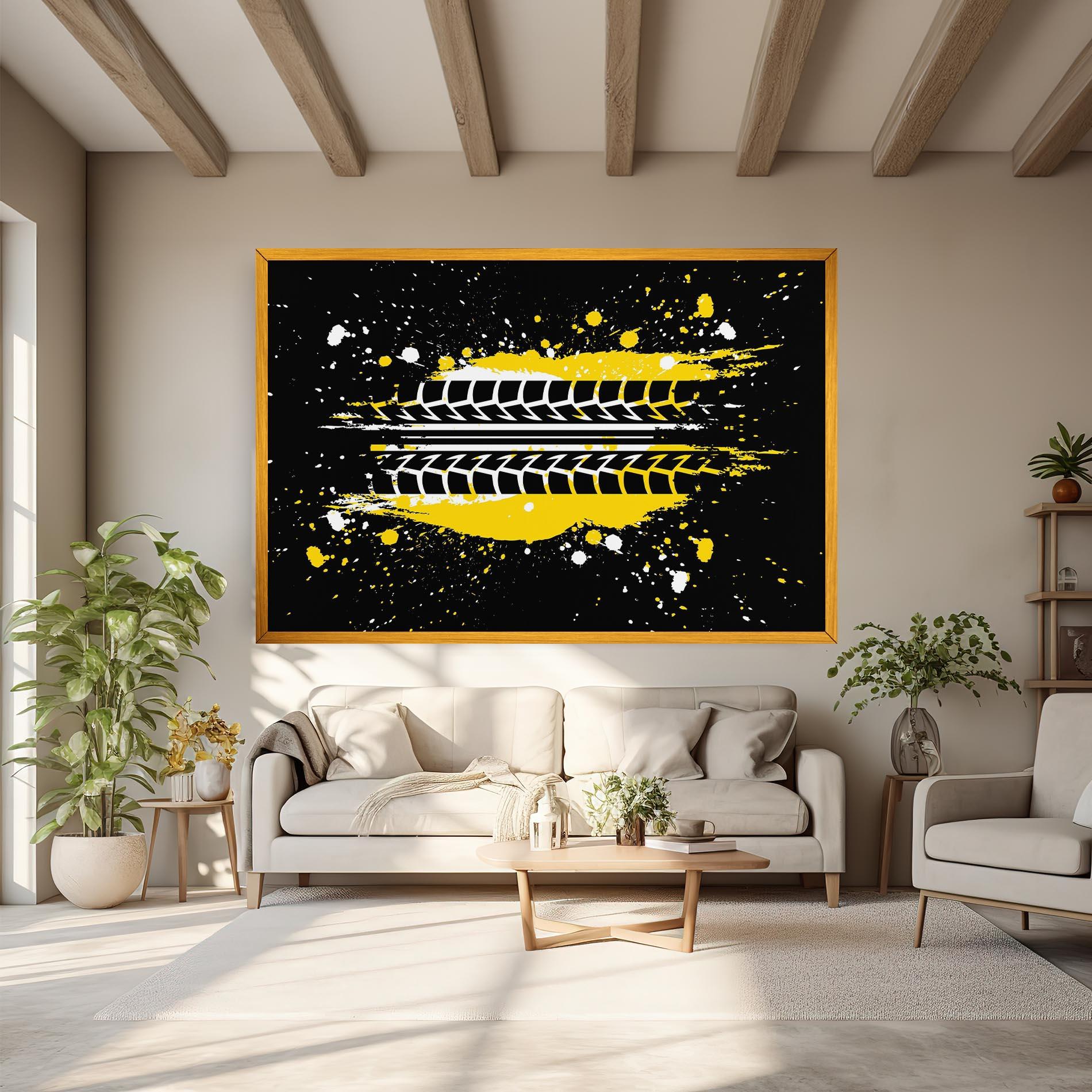 Tablou Canvas Yellow Traces mockup 6