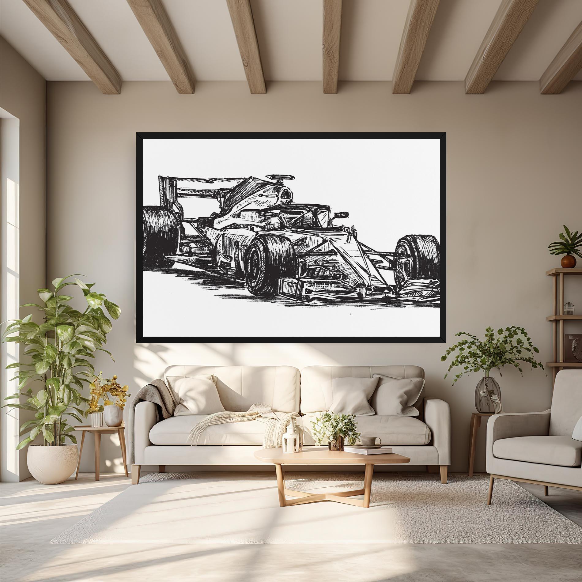 Tablou Canvas Black Line F1 mockup 6