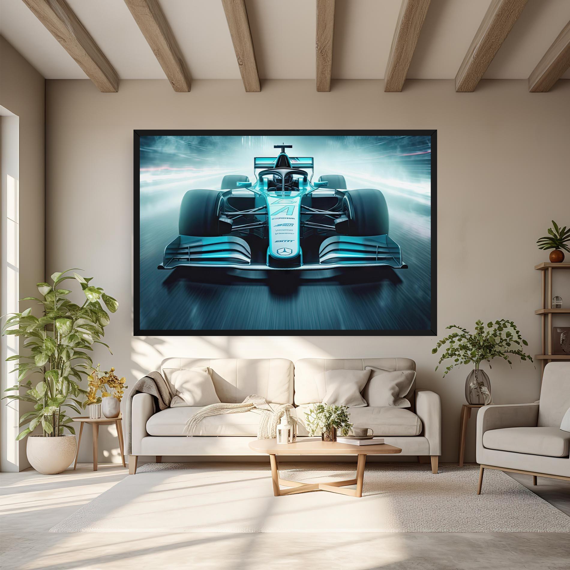 Tablou Canvas F1 Smoke Cars mockup 6