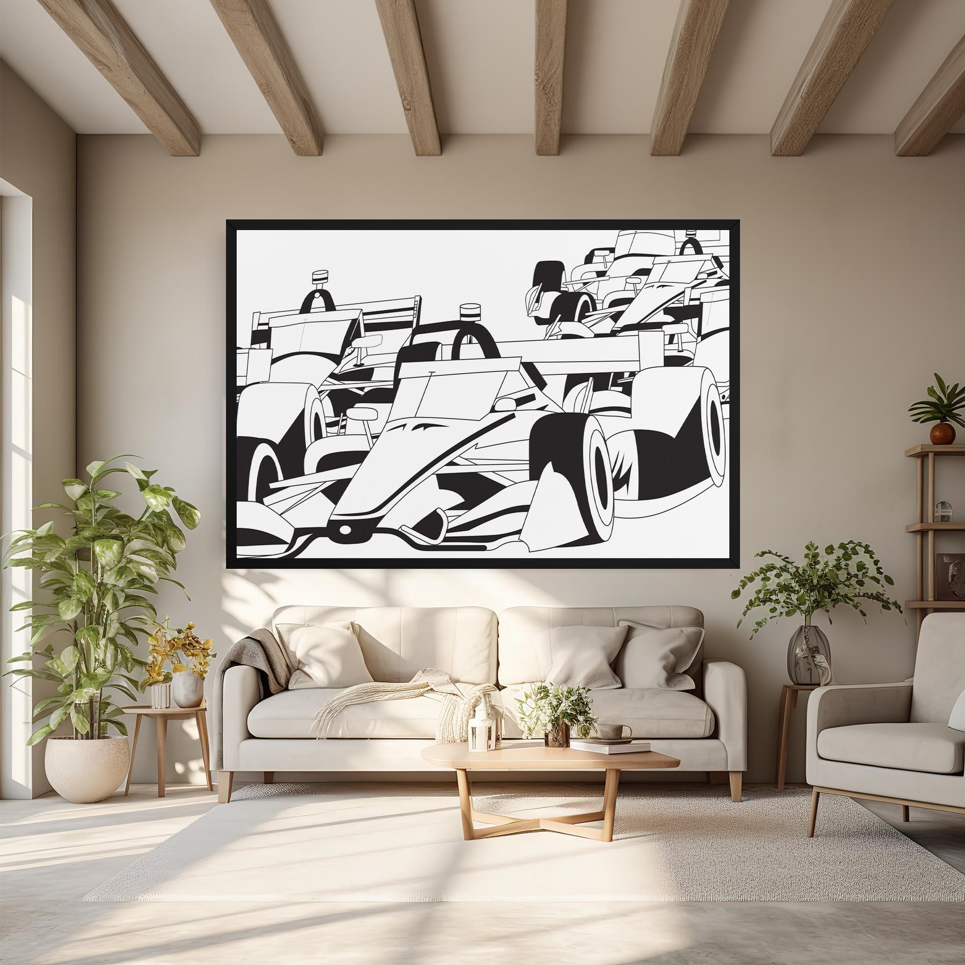 Tablou Canvas Grand Prix Cars mockup 6