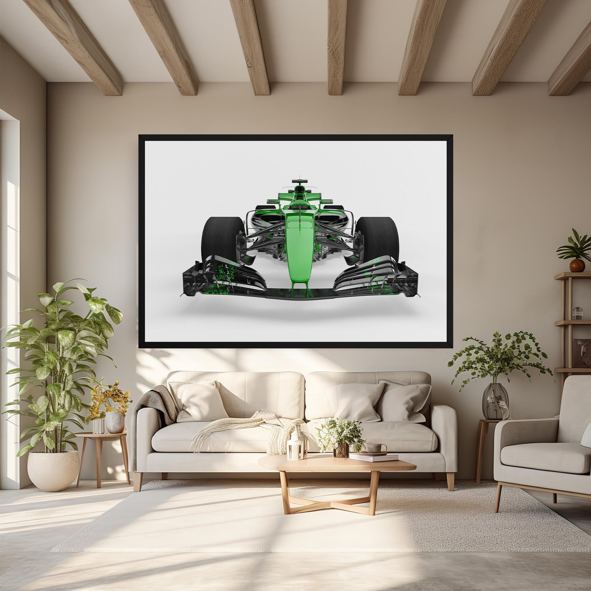 Tablou Canvas Green F1 Car mockup 6