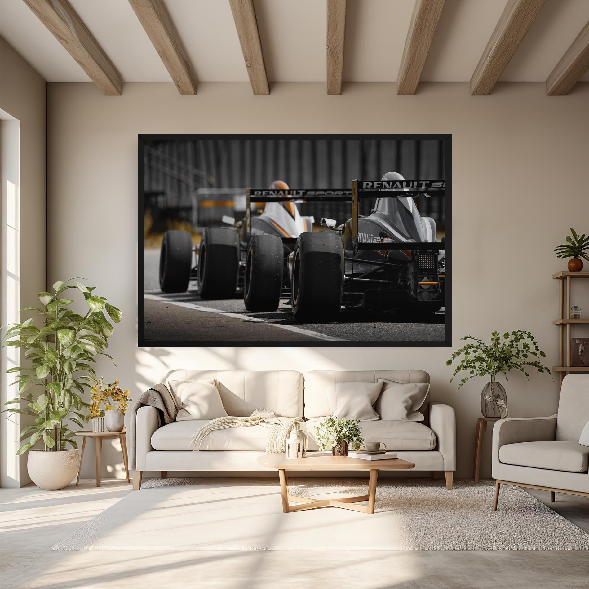 Tablou Canvas Grey F1 Cars mockup 6