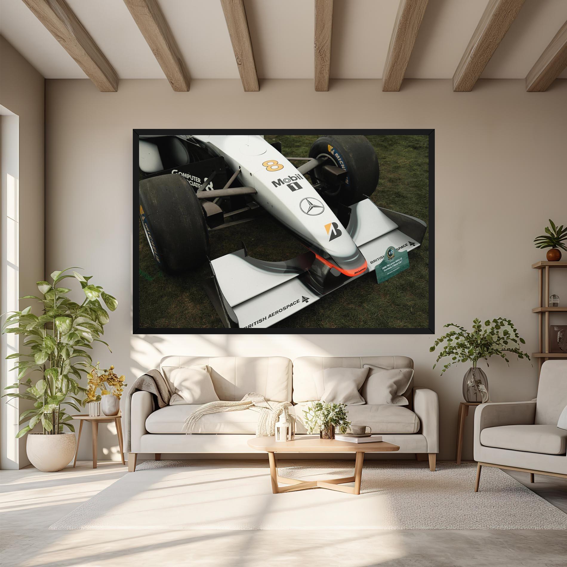 Tablou Canvas White F1 Car mockup 6