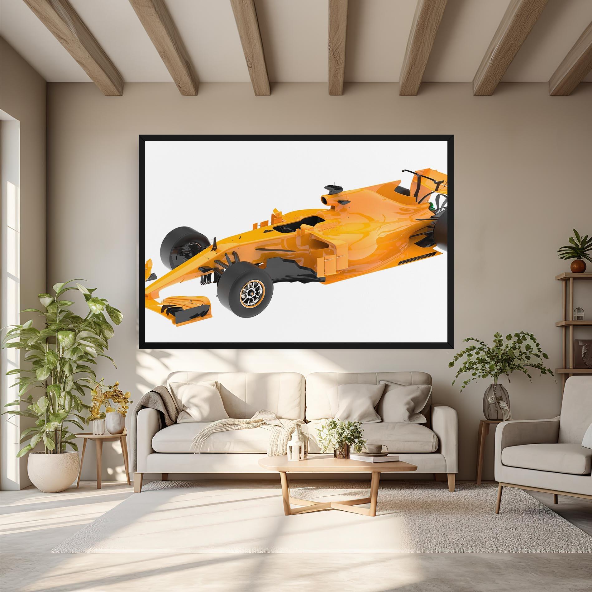 Tablou Canvas Yellow F1 Toy mockup 6