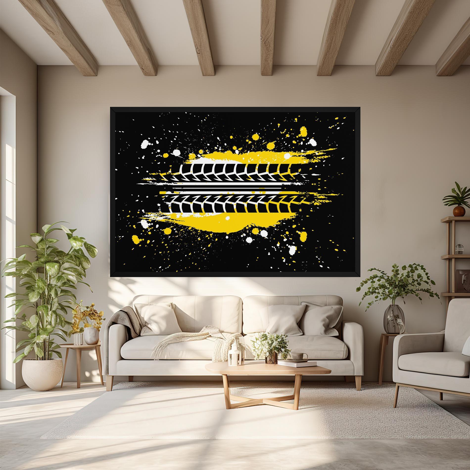 Tablou Canvas Yellow Traces mockup 6