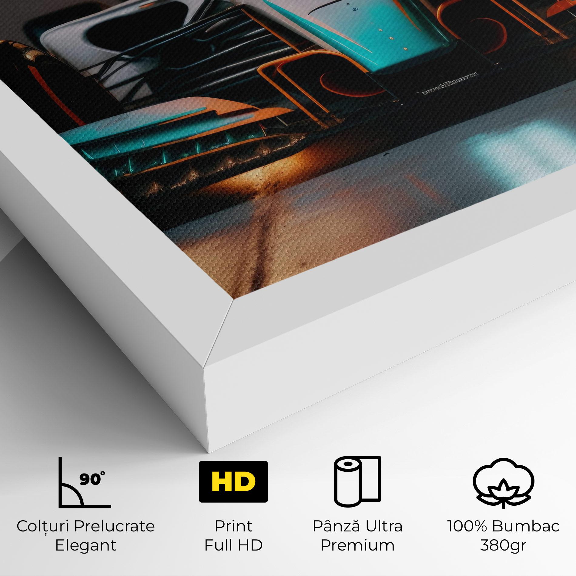 Tablou Canvas Blue White F1 mockup 4