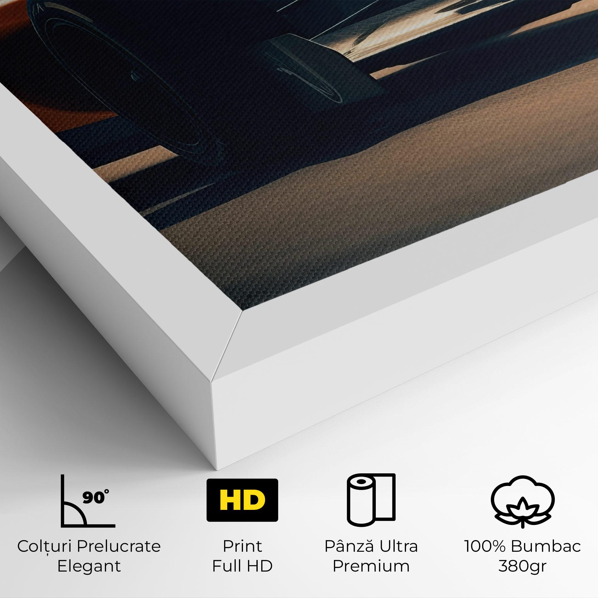 Tablou Canvas Orange Black F1 mockup 4