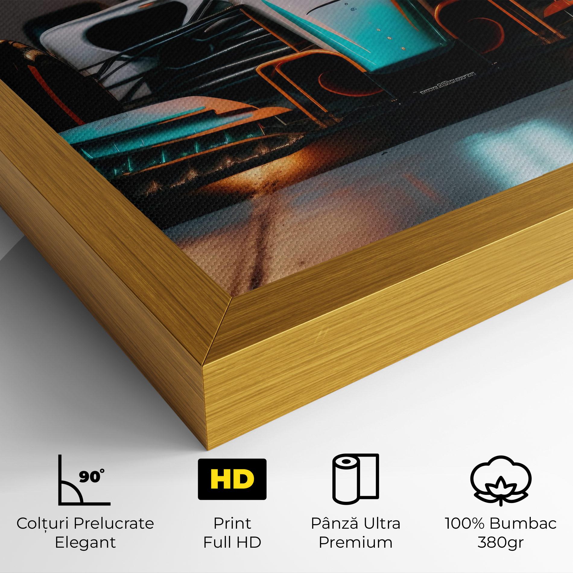 Tablou Canvas Blue White F1 mockup 4