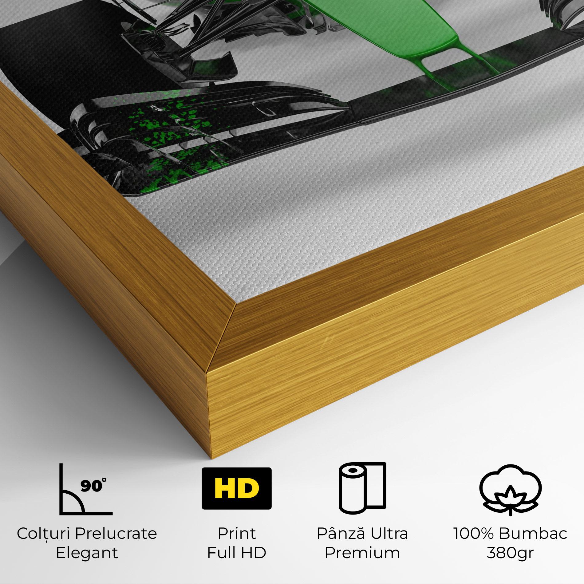 Tablou Canvas Green F1 Car mockup 4