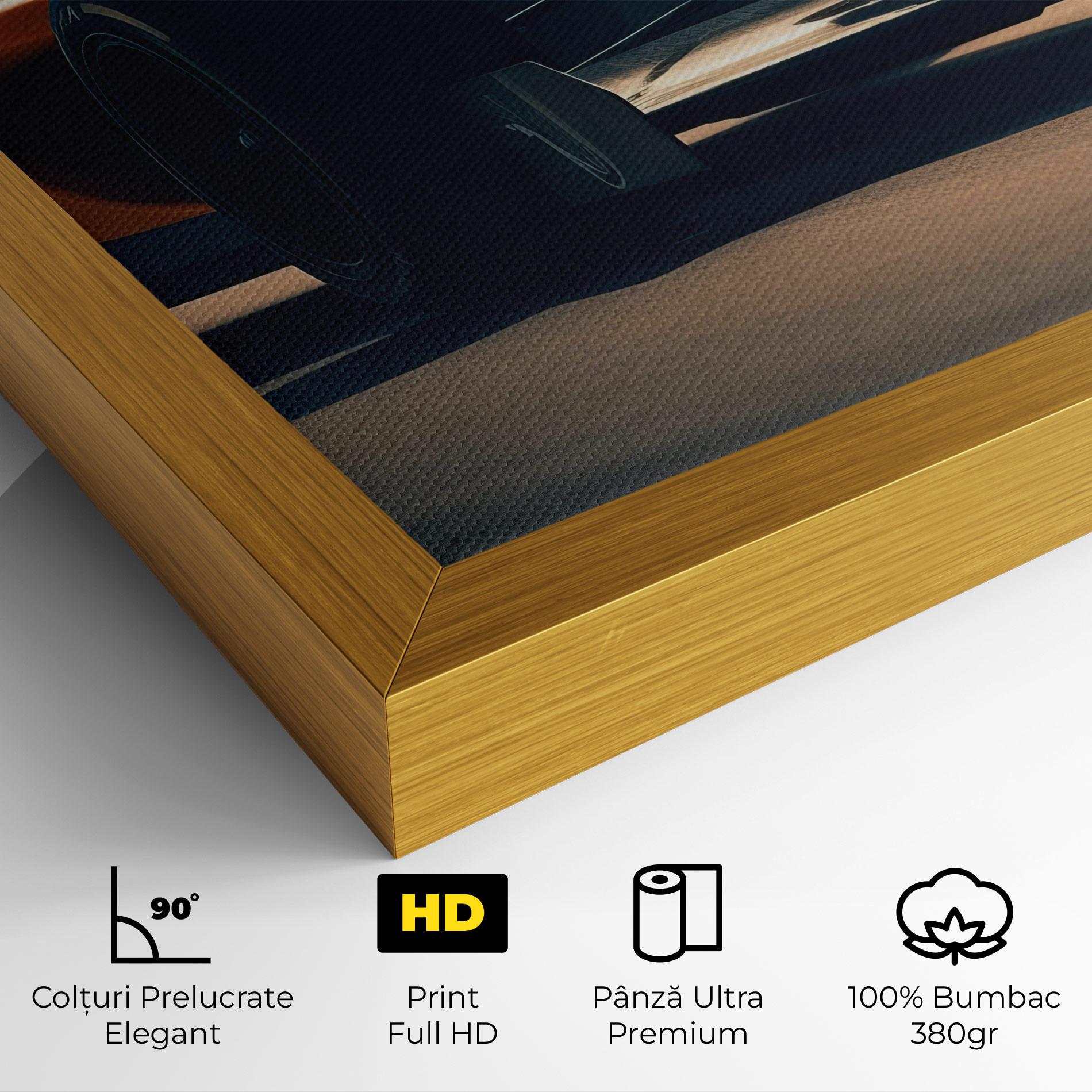 Tablou Canvas Orange Black F1 mockup 4