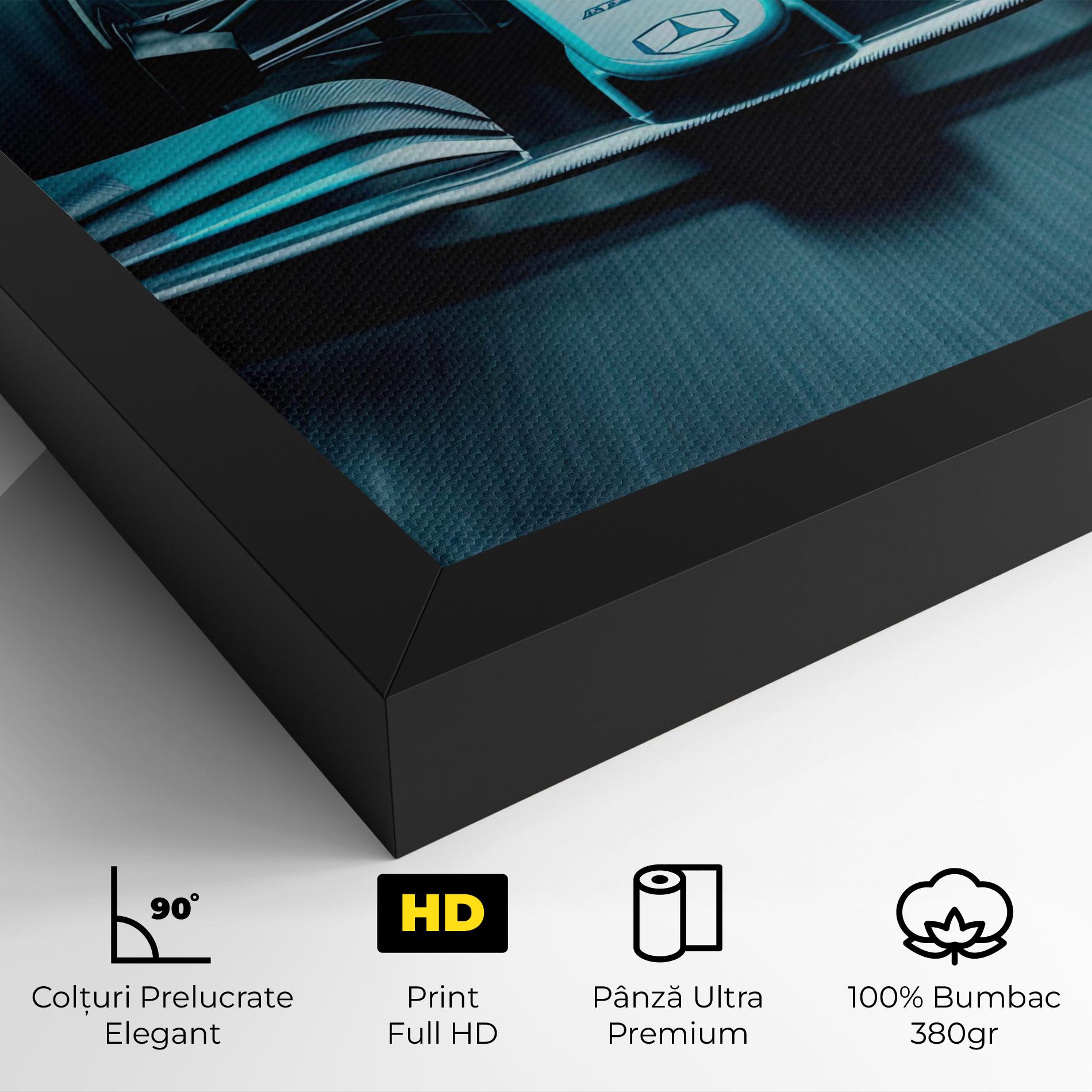 Tablou Canvas F1 Smoke Cars mockup 4