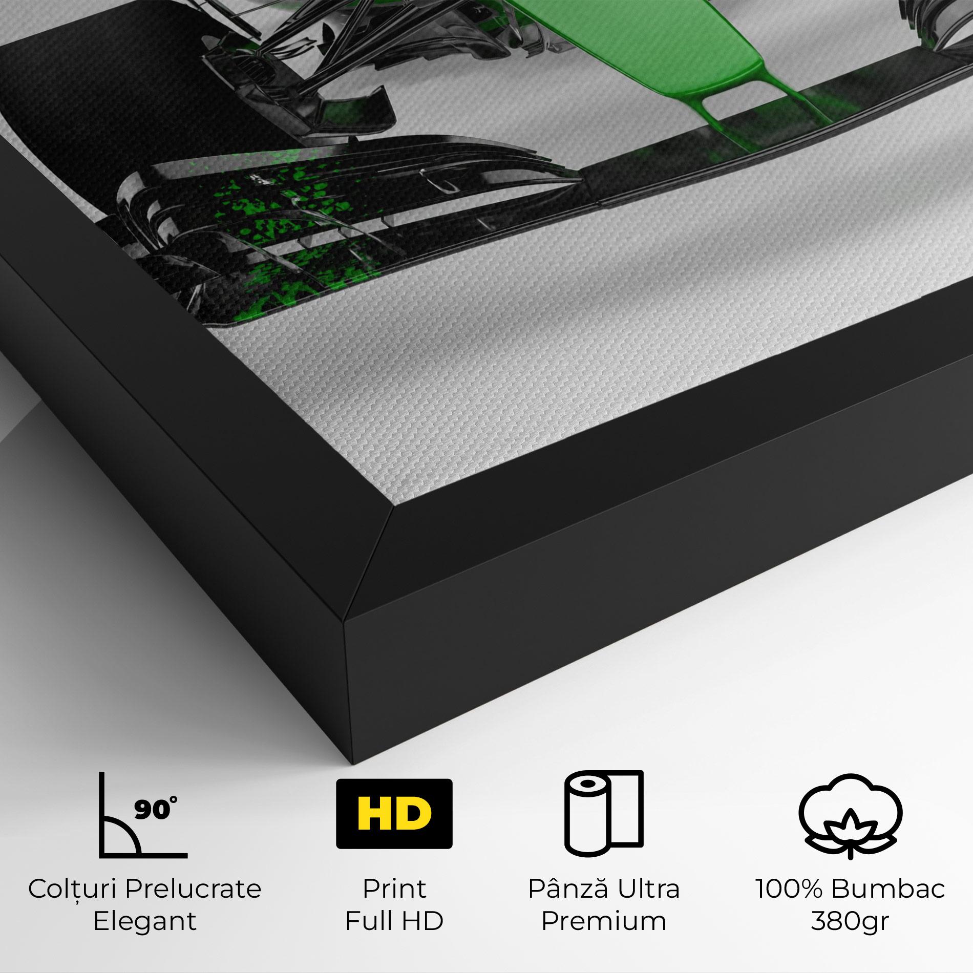 Tablou Canvas Green F1 Car mockup 4