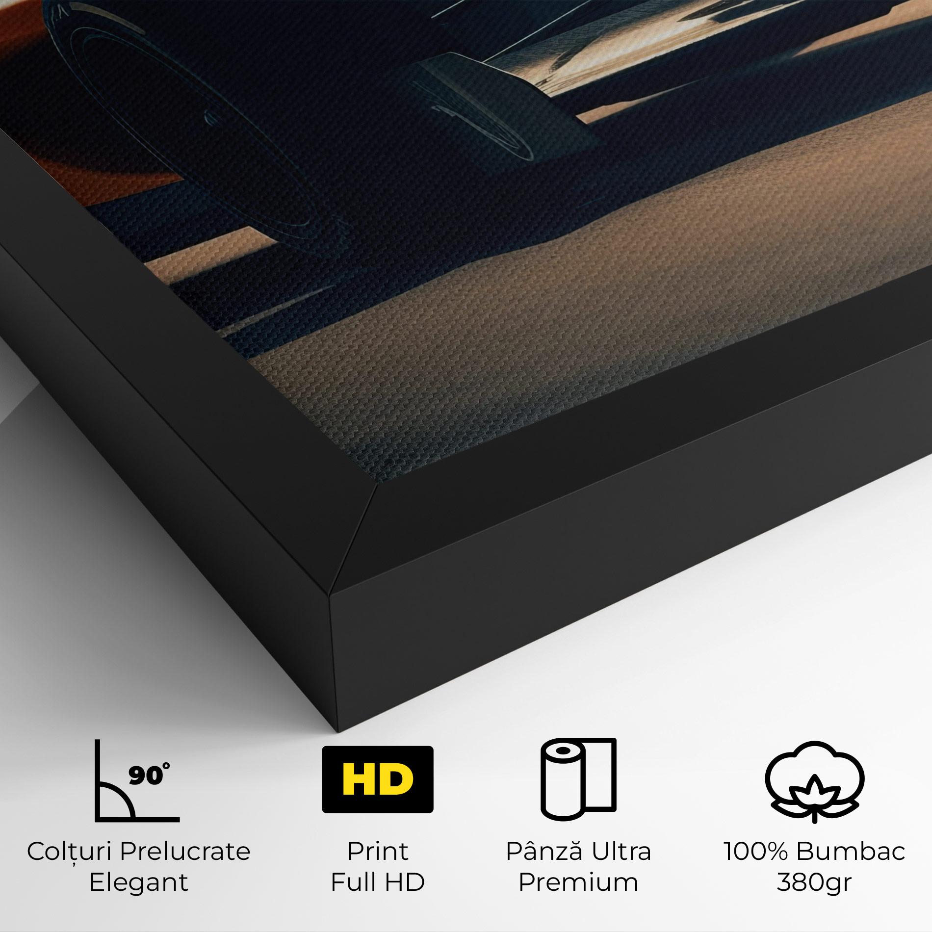 Tablou Canvas Orange Black F1 mockup 4