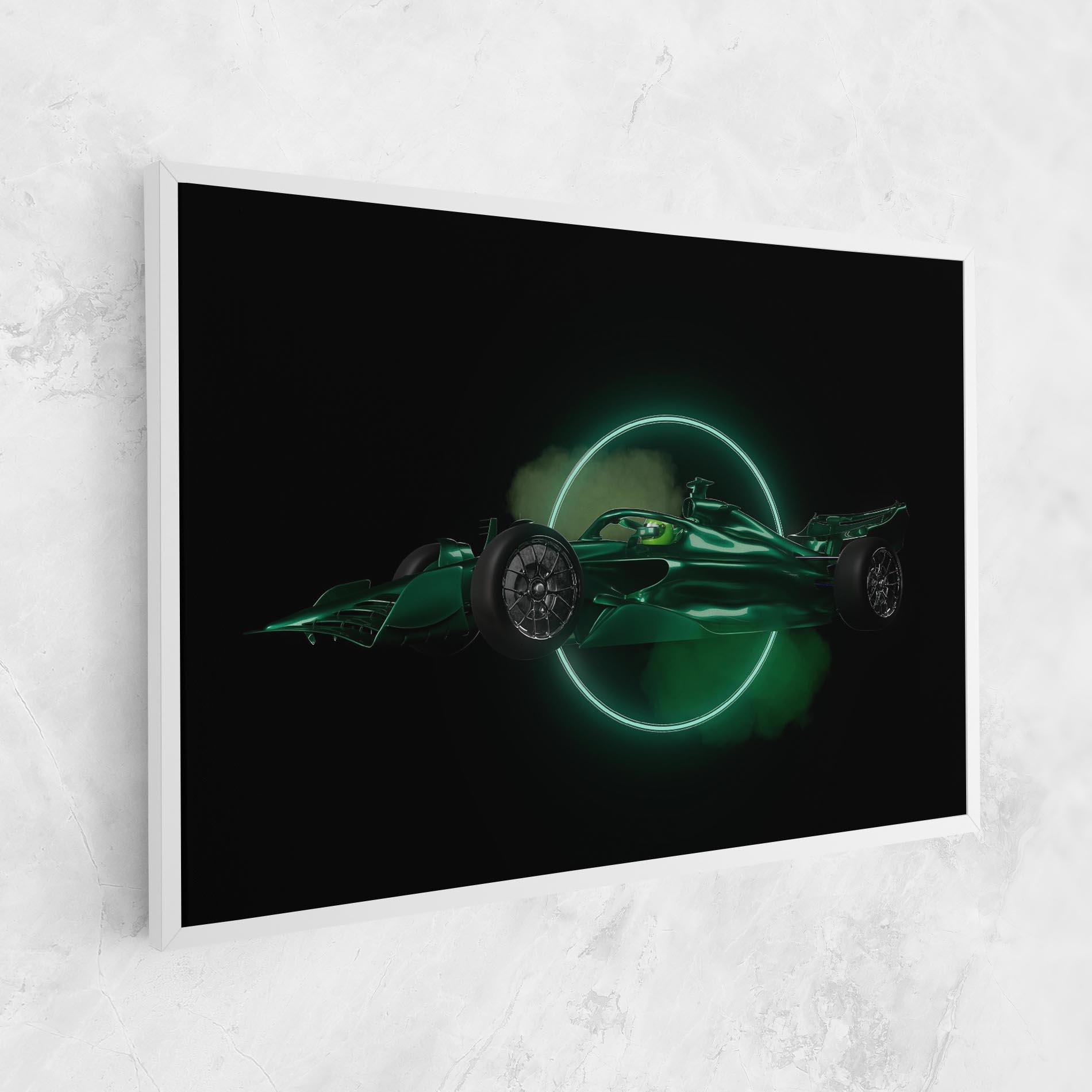 Tablou Canvas Green Racing Car mockup 1