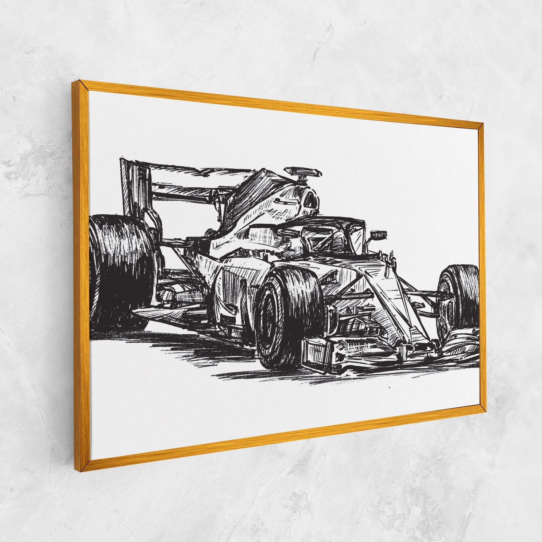Tablou Canvas Black Line F1 mockup 1