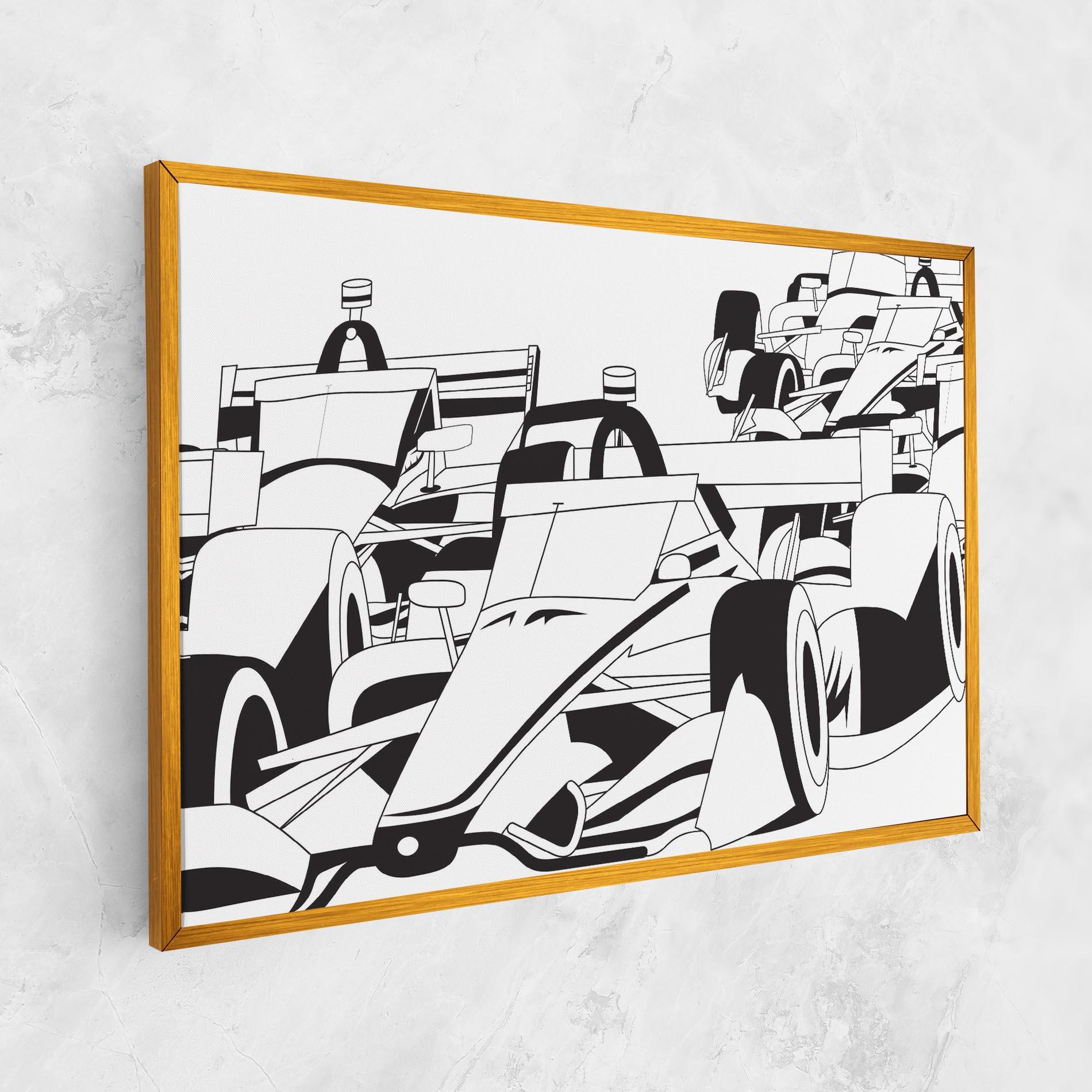 Tablou Canvas Grand Prix Cars mockup 1