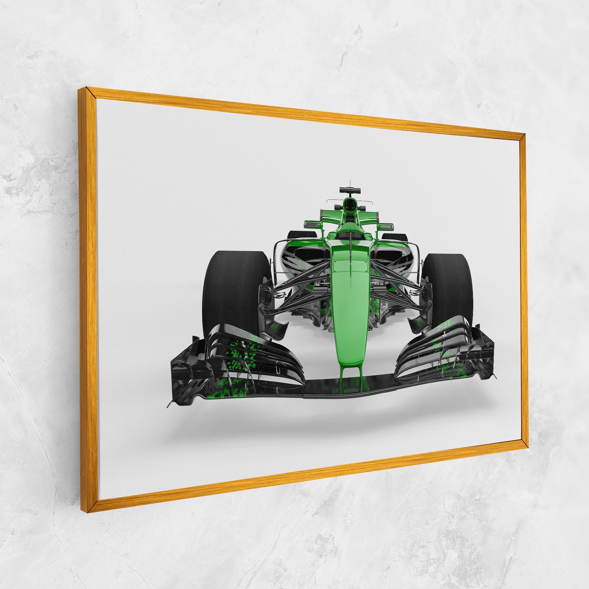 Tablou Canvas Green F1 Car mockup 1
