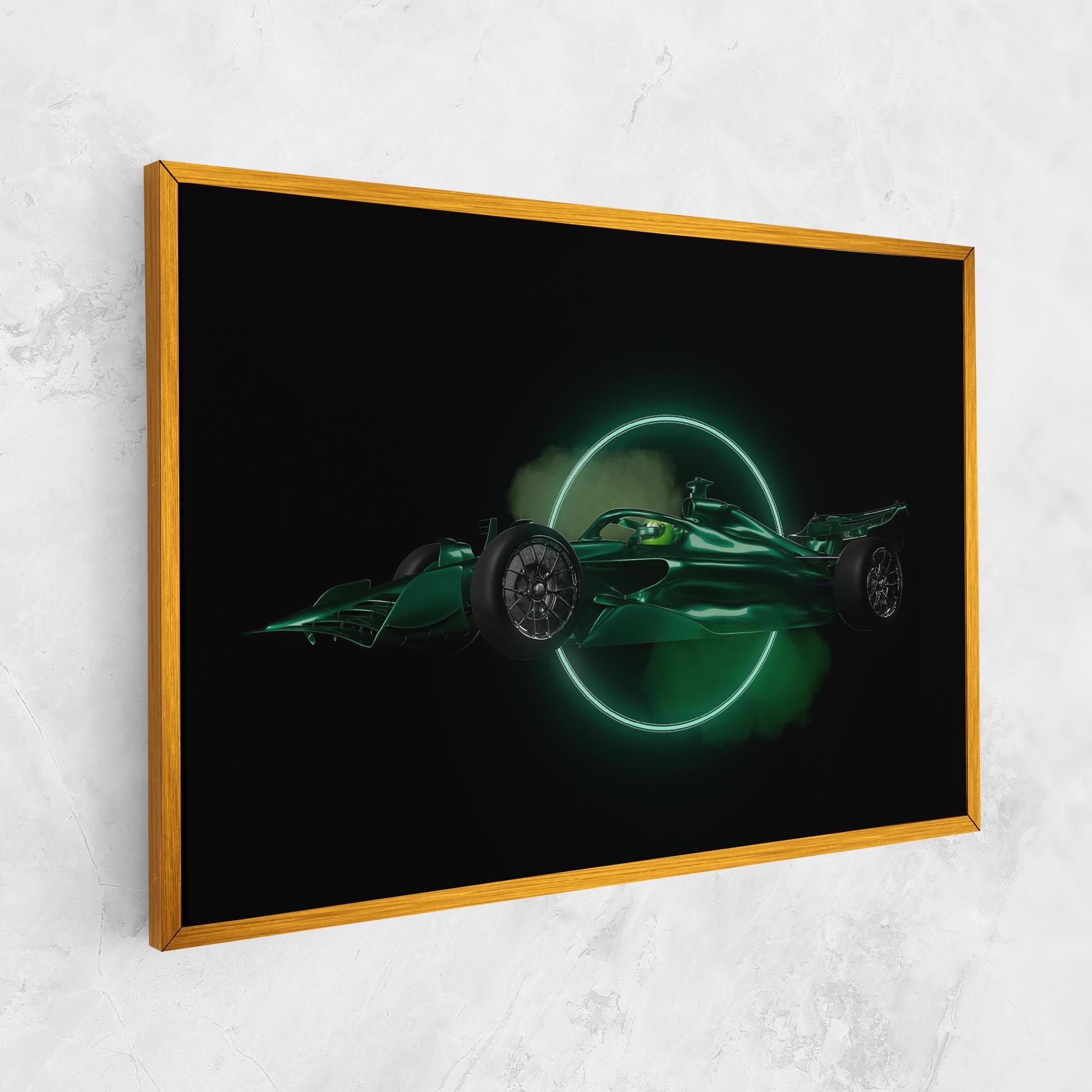 Green Racing Car mockup 1