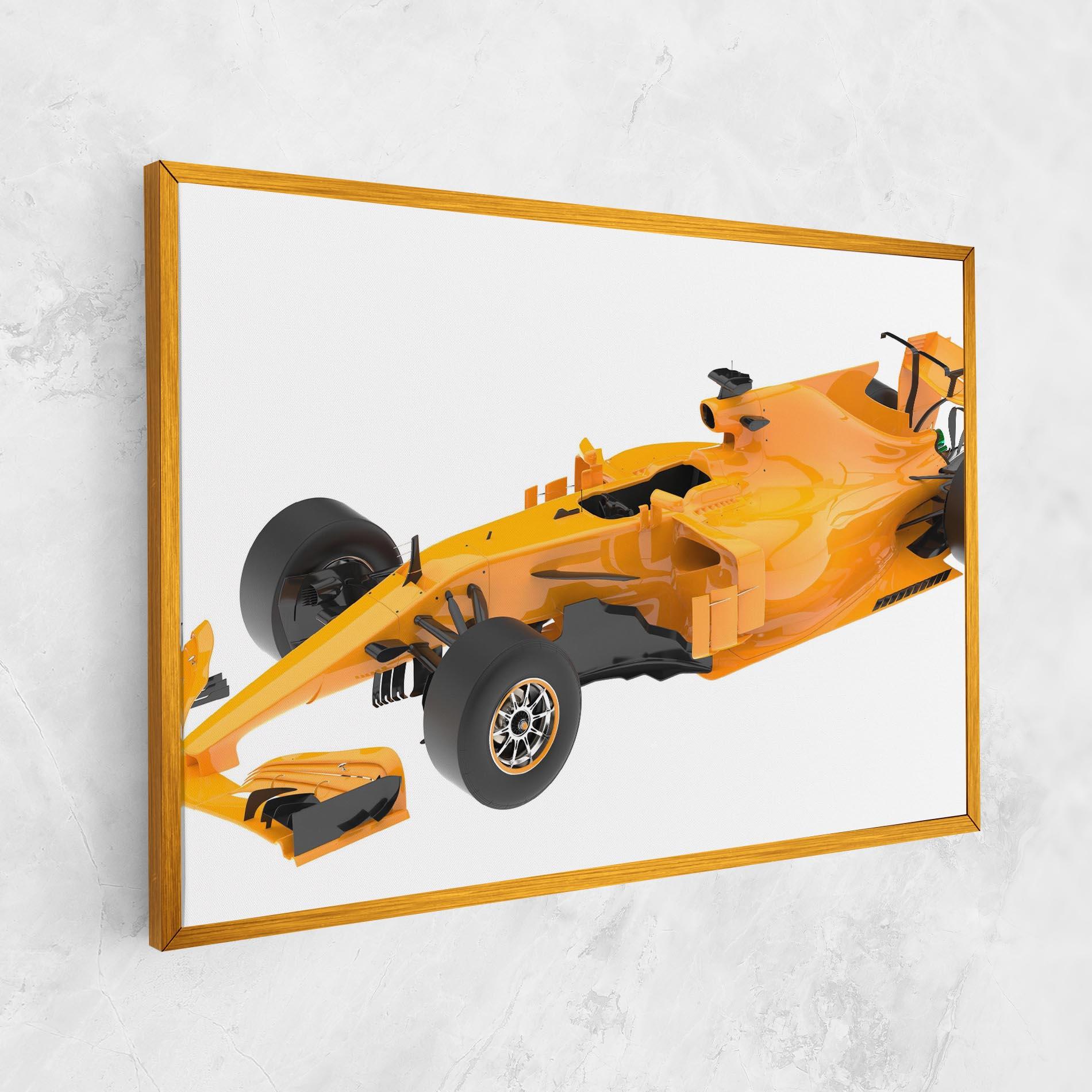 Tablou Canvas Yellow F1 Toy mockup 1