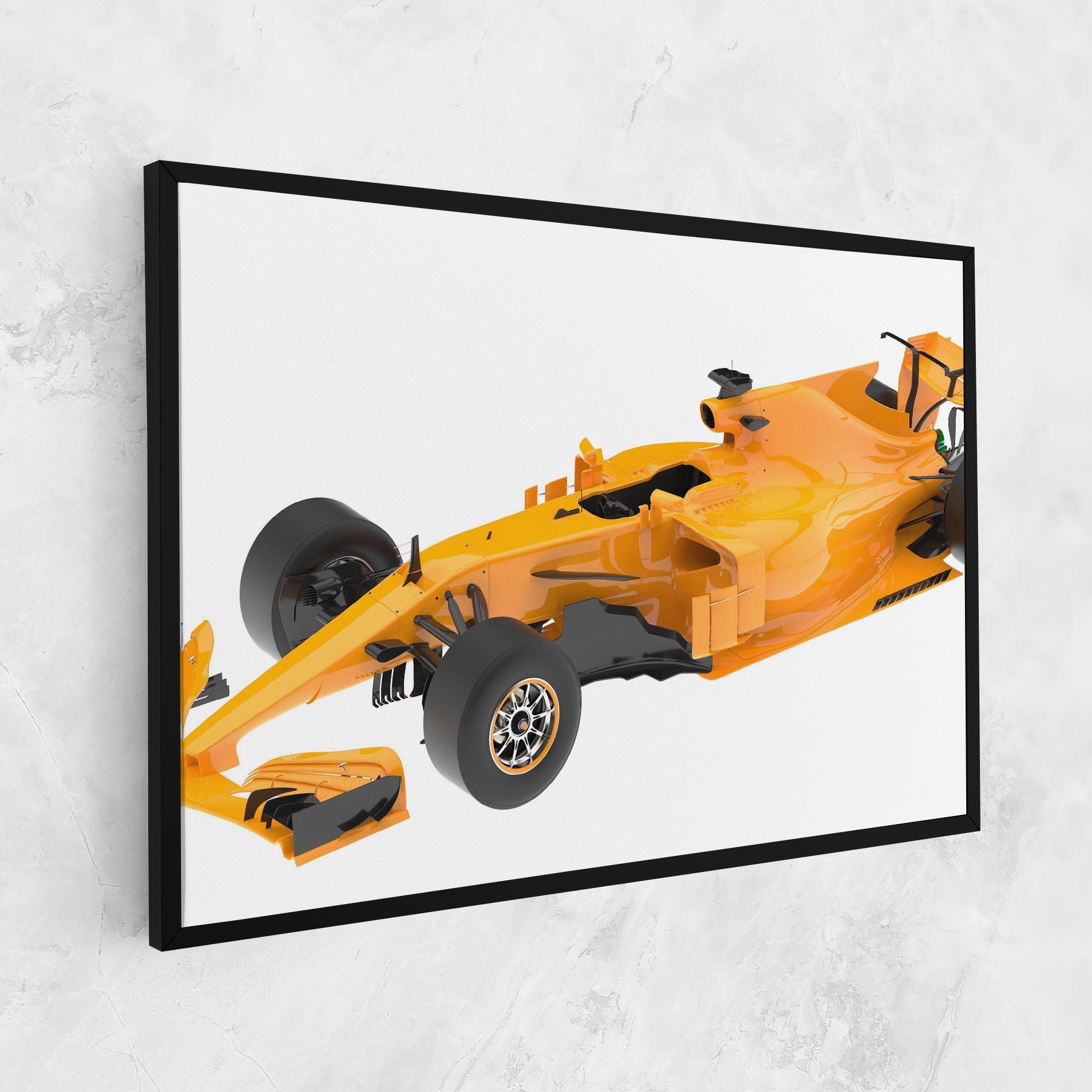 Tablou Canvas Yellow F1 Toy mockup 1