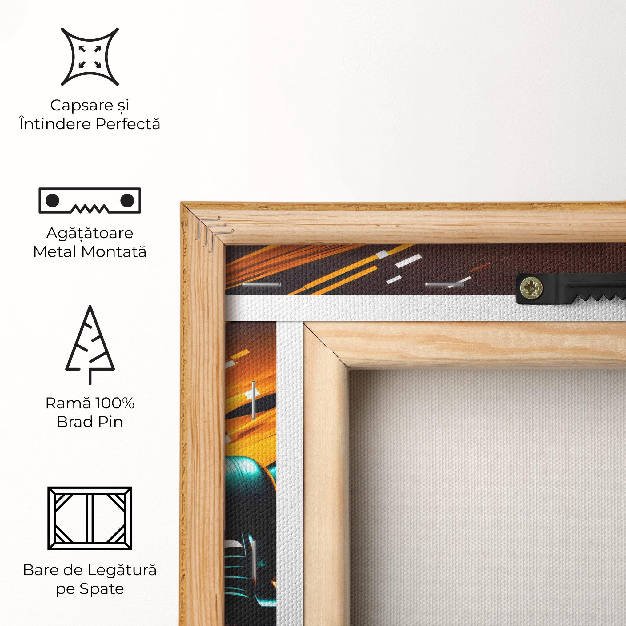 Tablou Canvas Orange Racing Car mockup 5