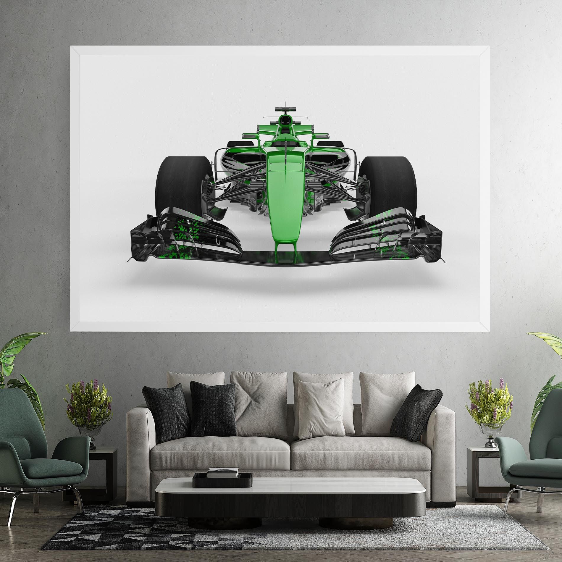 Green F1 Car mockup 7