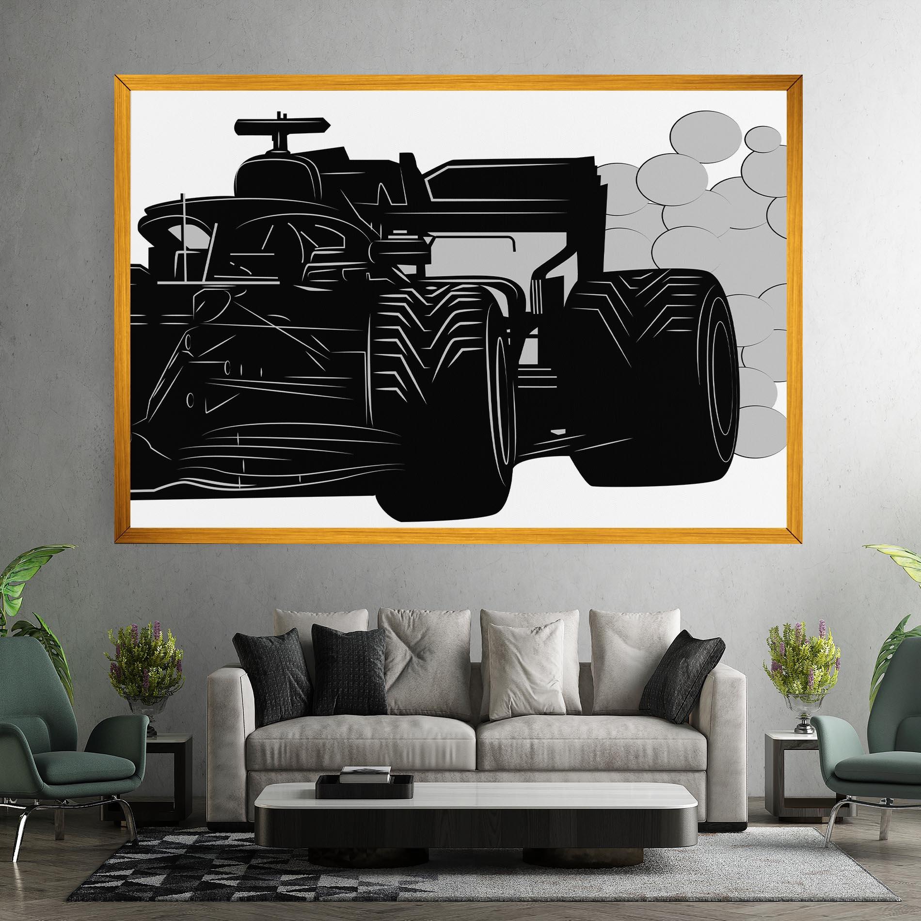 Tablou Canvas Car F1 Smoke mockup 7