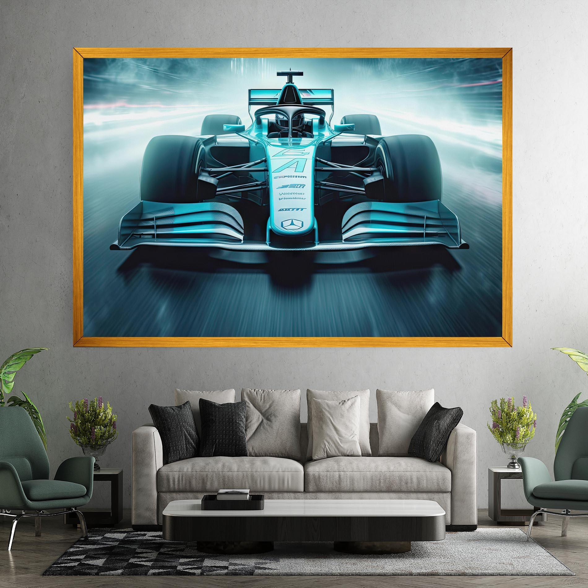 Tablou Canvas F1 Smoke Cars mockup 7