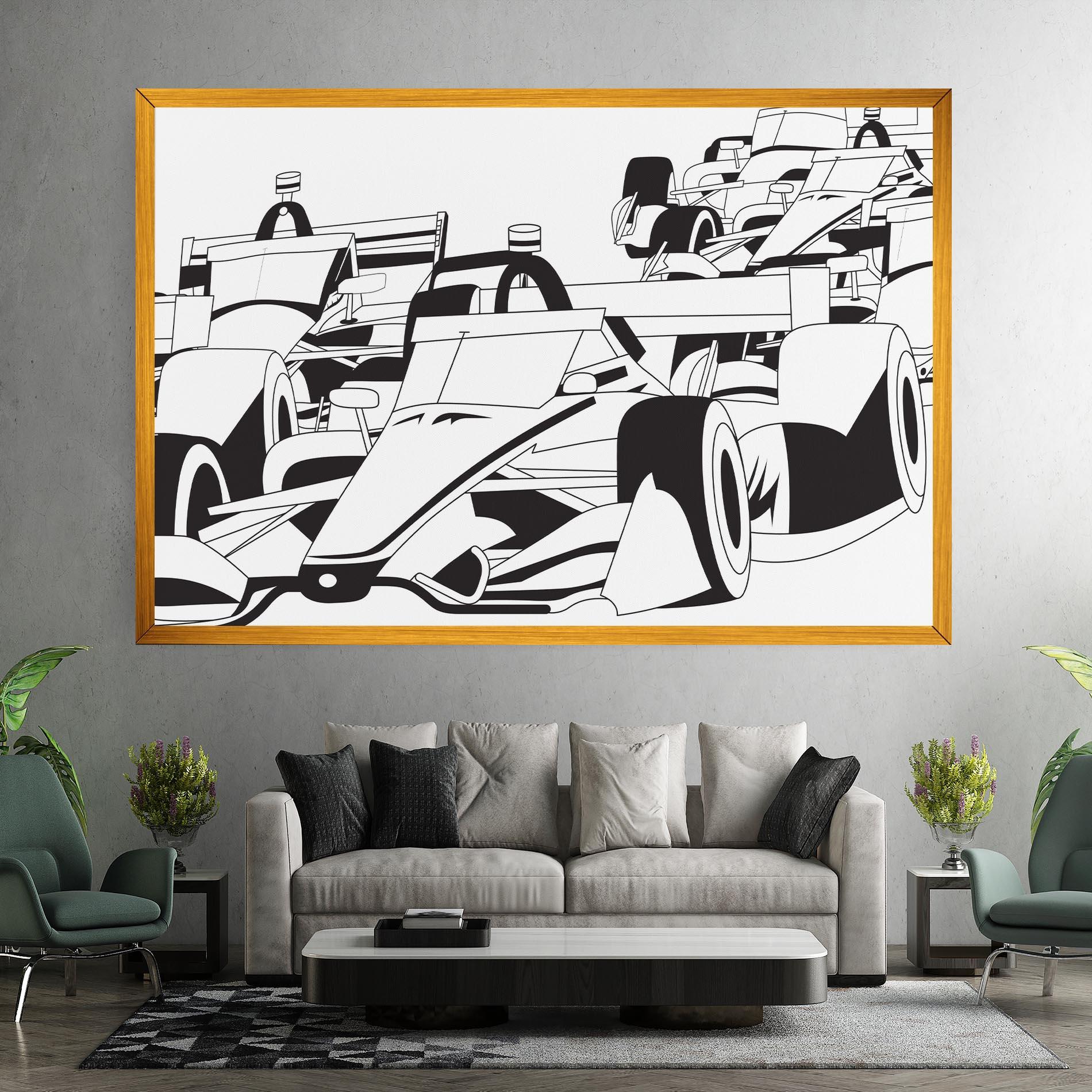 Tablou Canvas Grand Prix Cars mockup 7