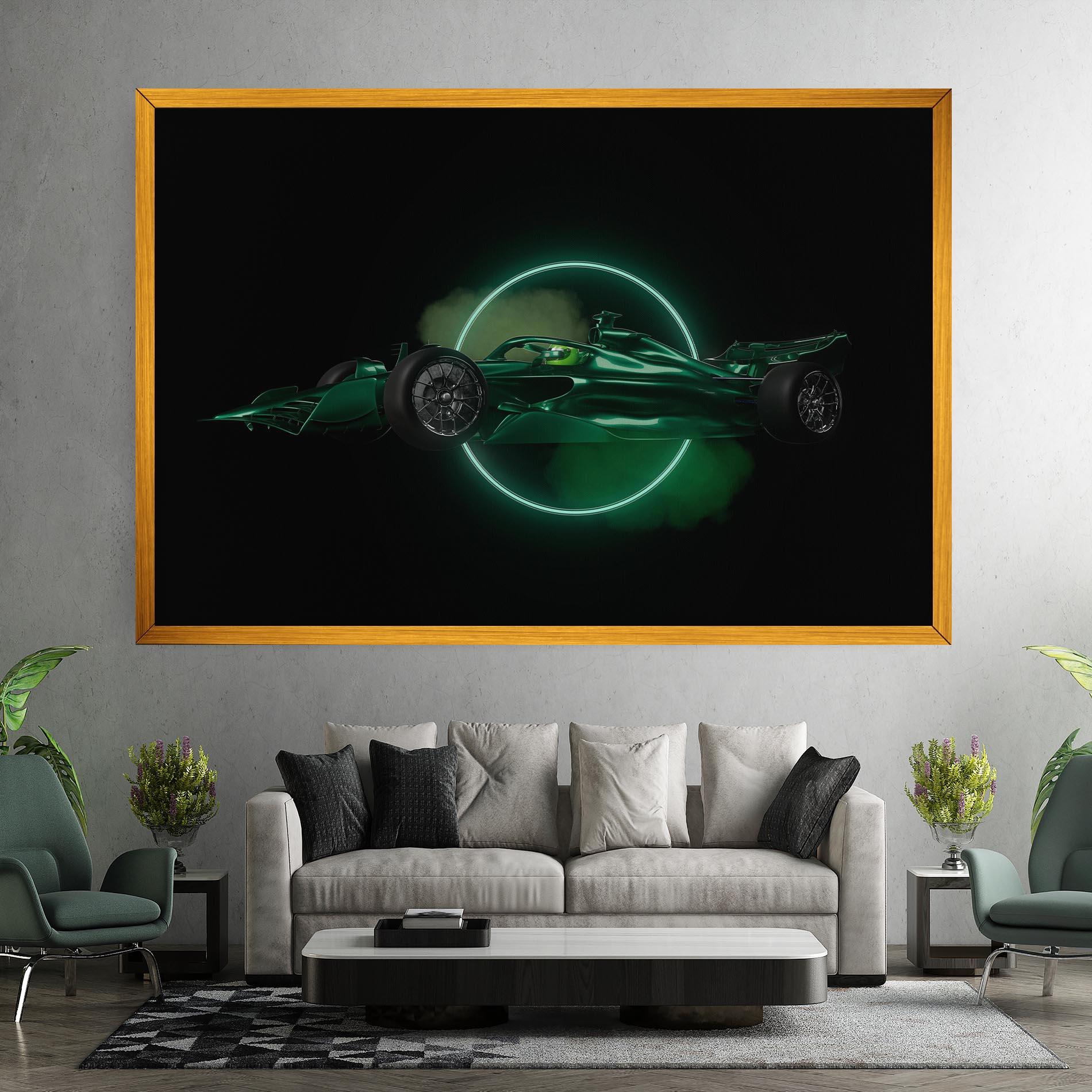 Tablou Canvas Green Racing Car mockup 7