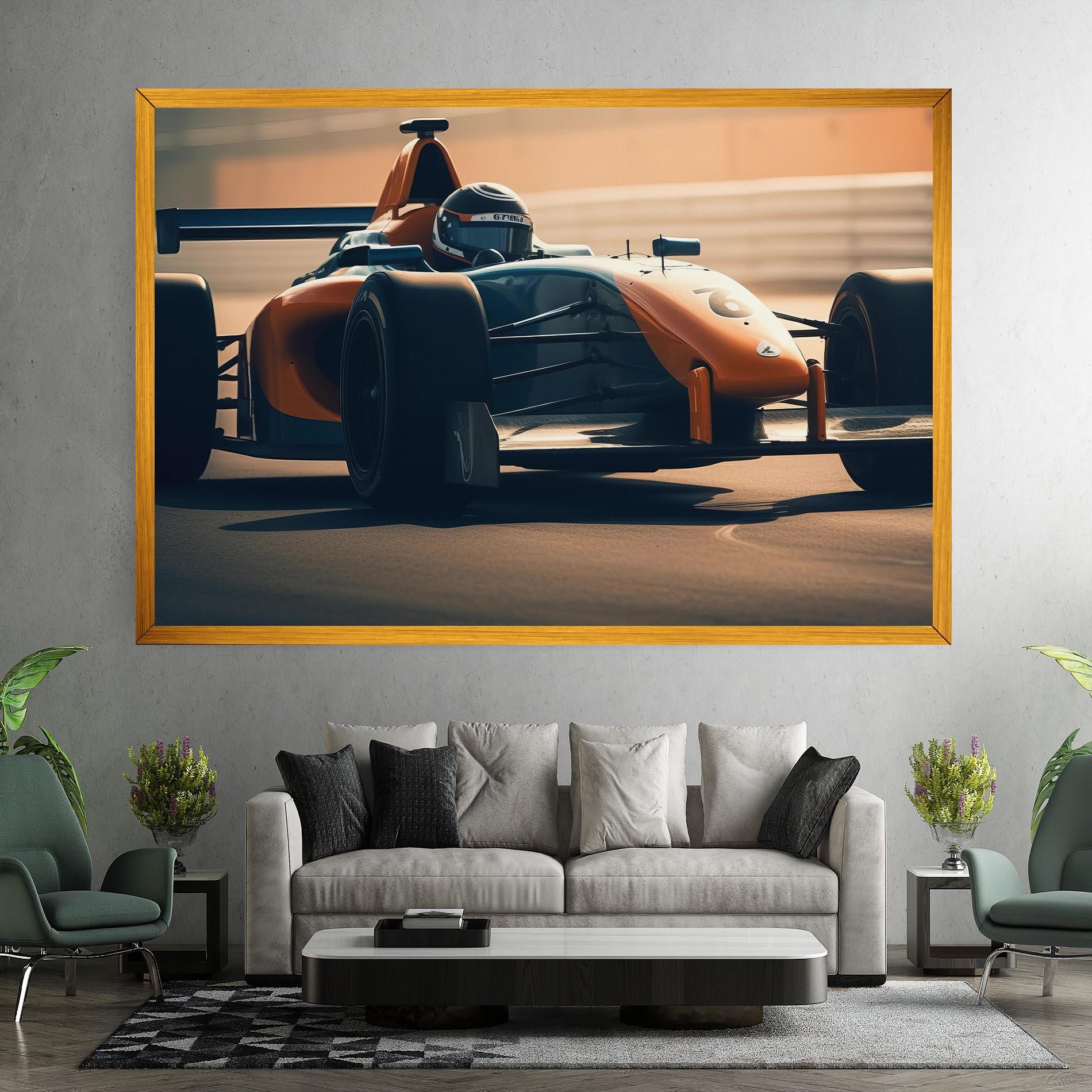 Tablou Canvas Orange Black F1 mockup 7