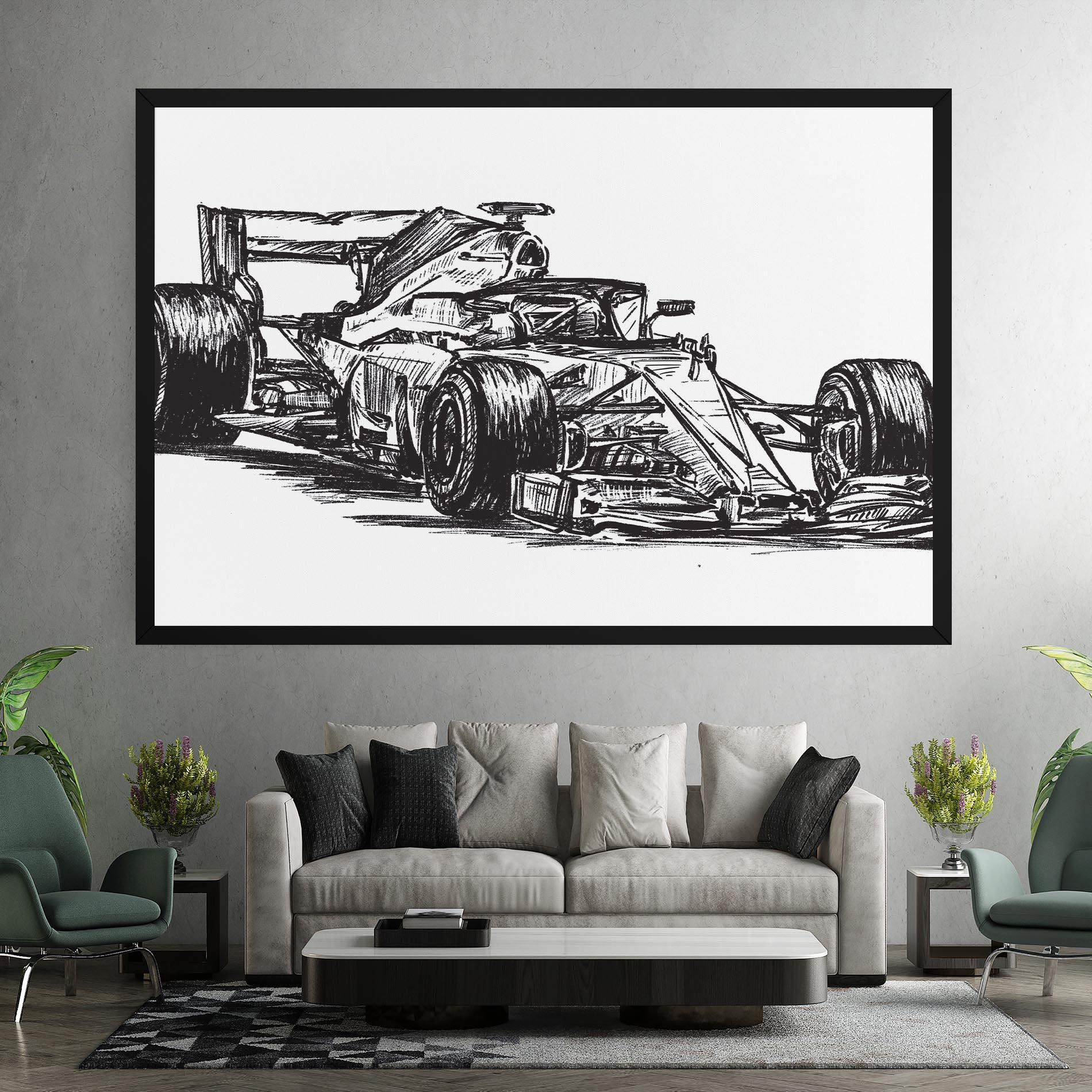 Tablou Canvas Black Line F1 mockup 7