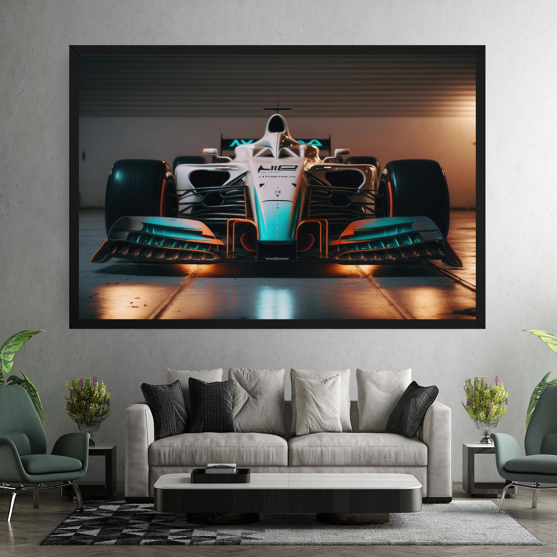 Tablou Canvas Blue White F1 mockup 7