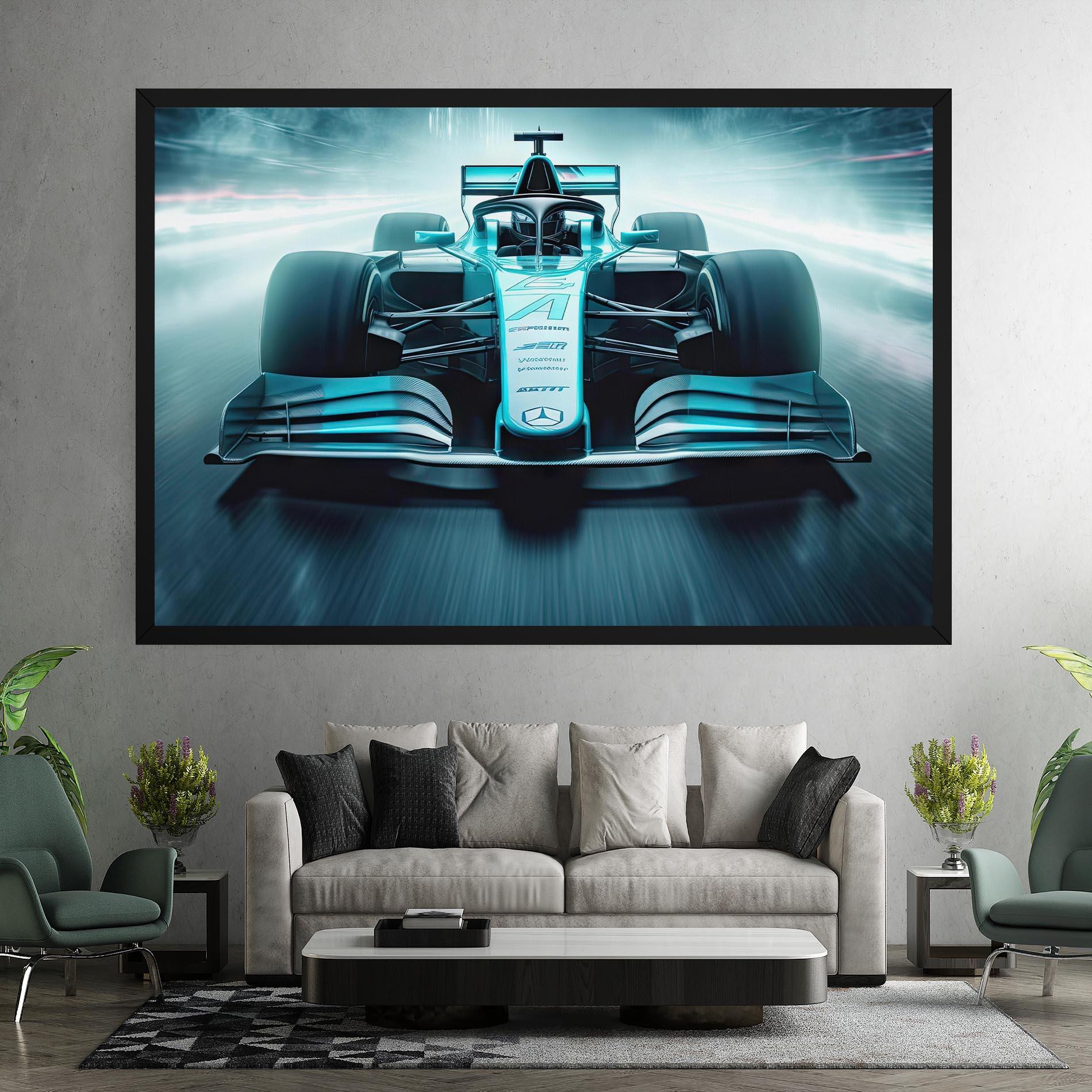 Tablou Canvas F1 Smoke Cars mockup 7