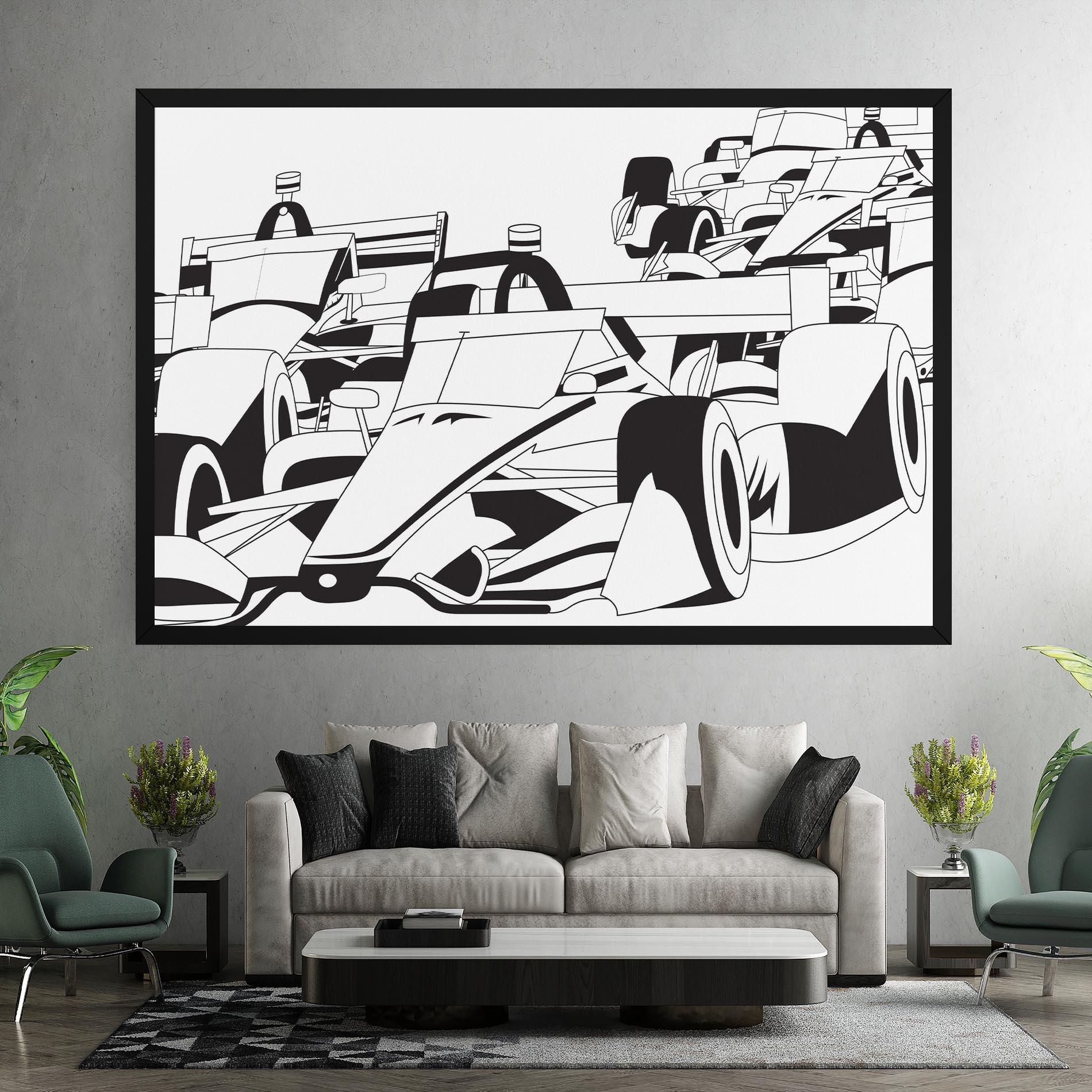 Tablou Canvas Grand Prix Cars mockup 7