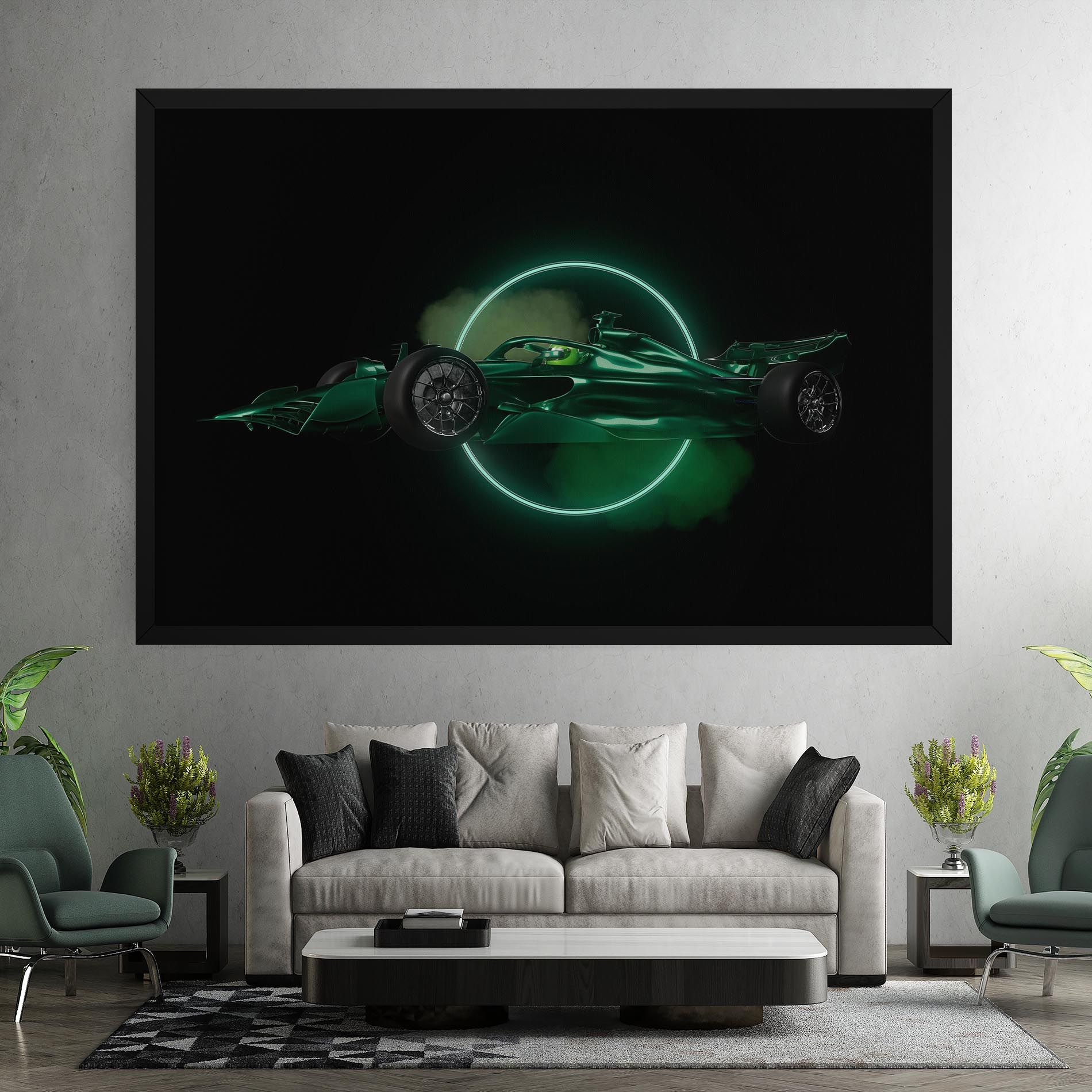 Green Racing Car mockup 7