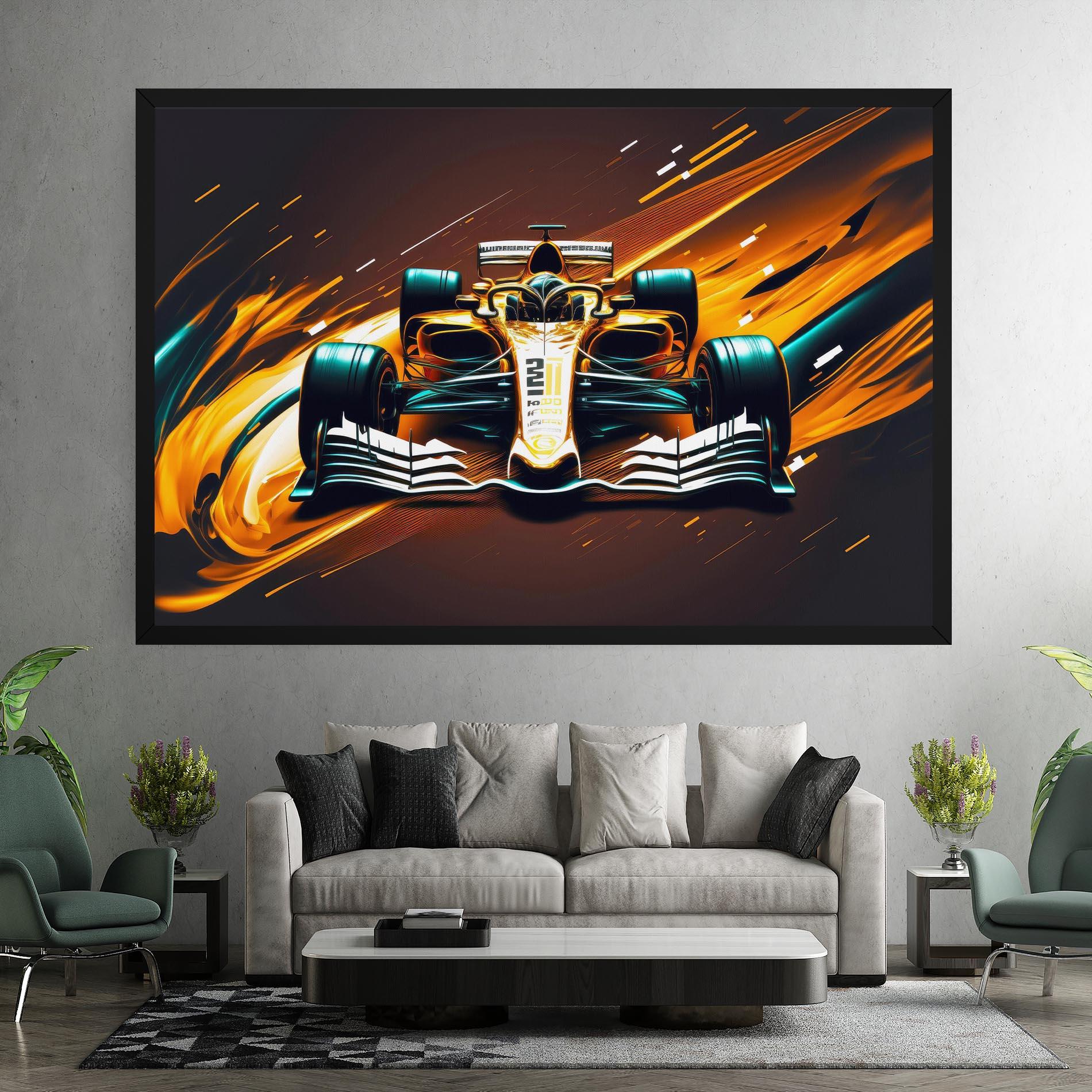 Tablou Canvas Orange Racing Car mockup 7