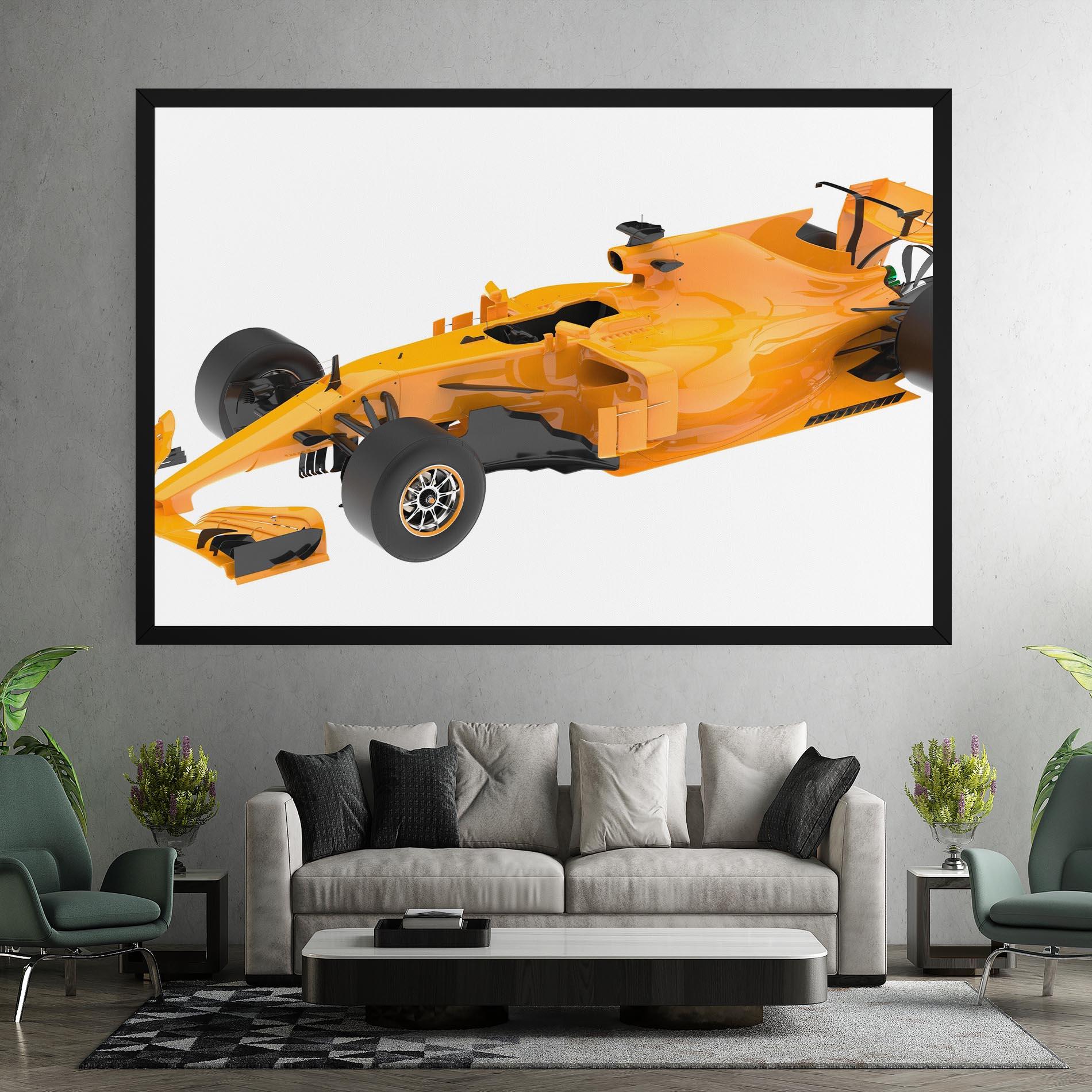 Tablou Canvas Yellow F1 Toy mockup 7