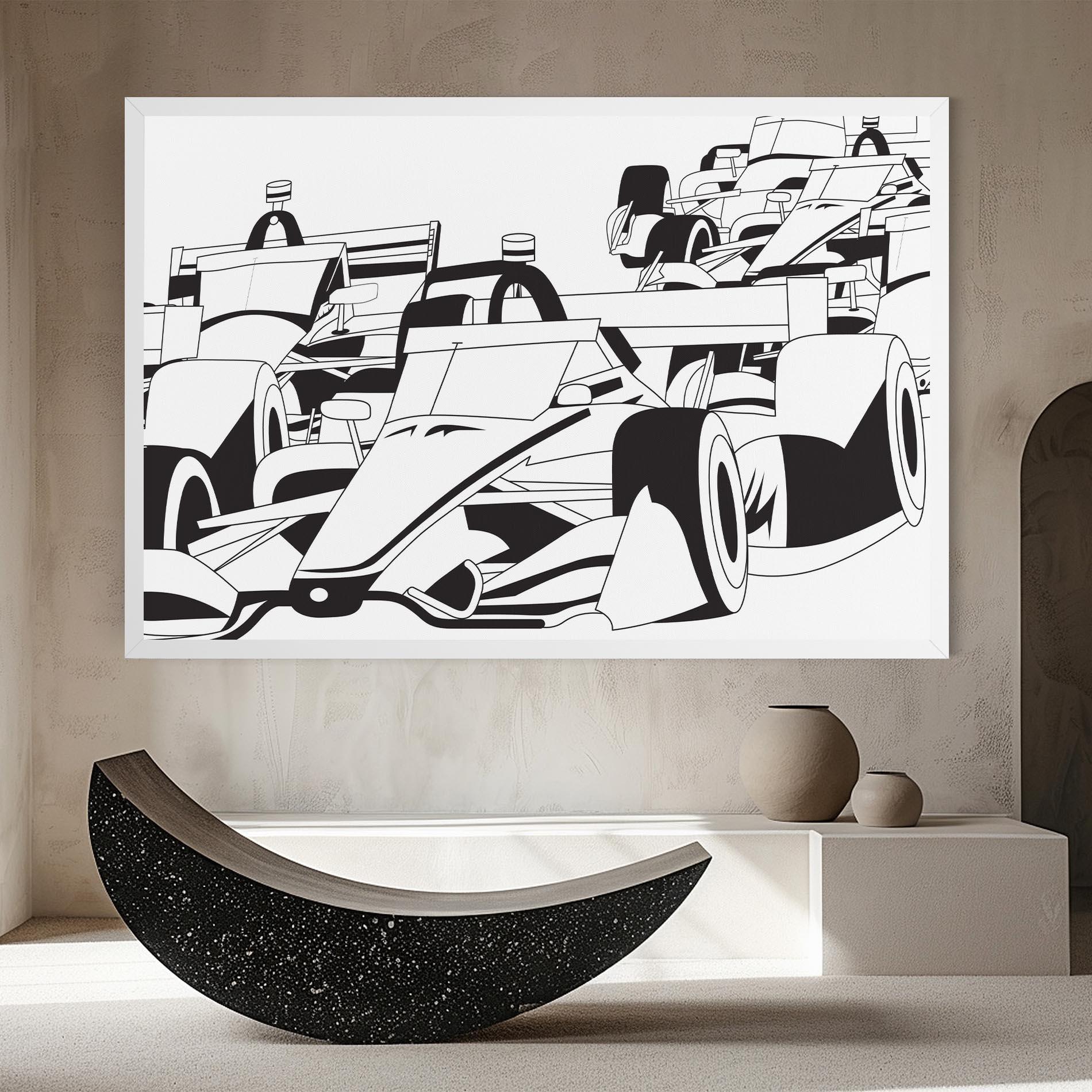 Tablou Canvas Grand Prix Cars mockup 8