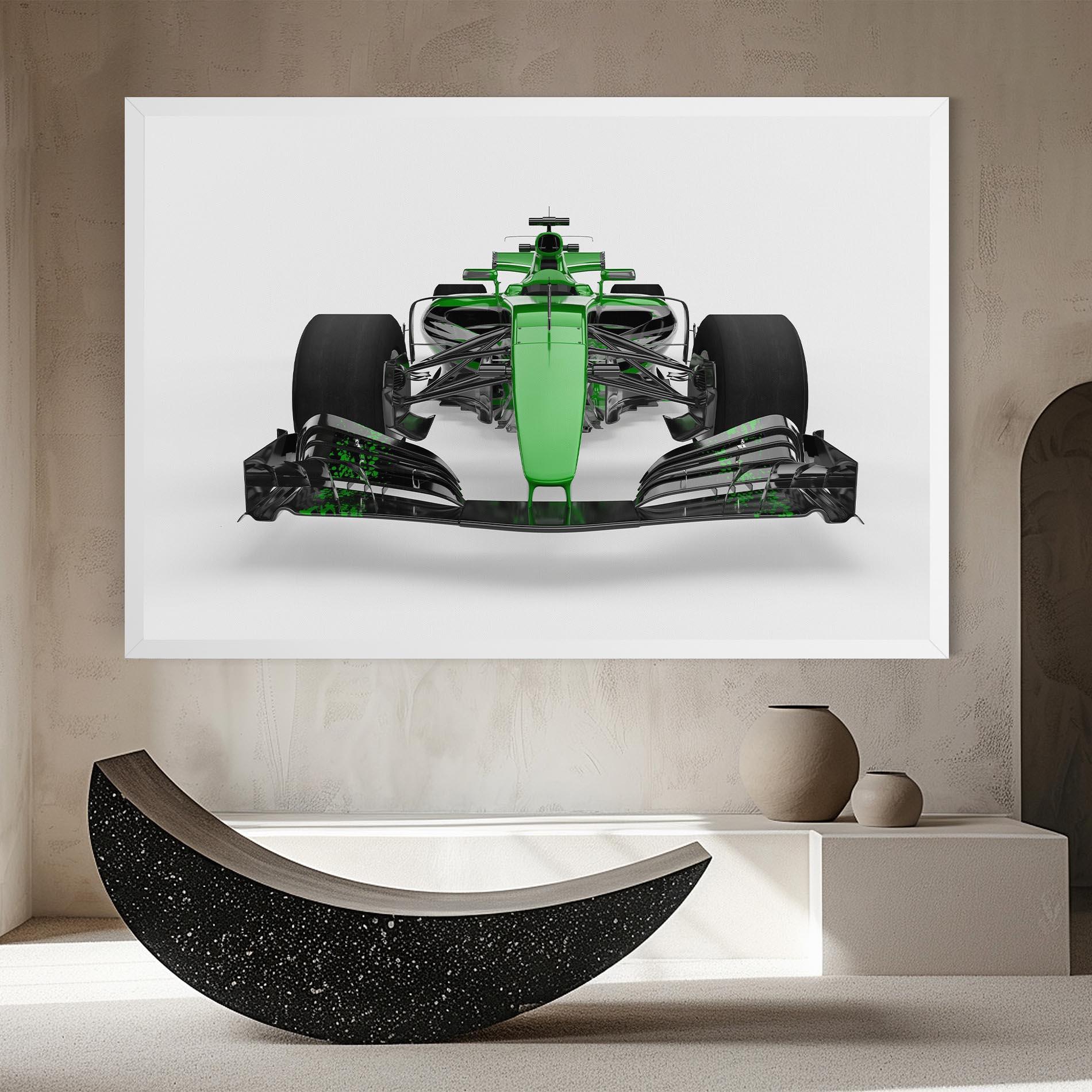 Tablou Canvas Green F1 Car mockup 8