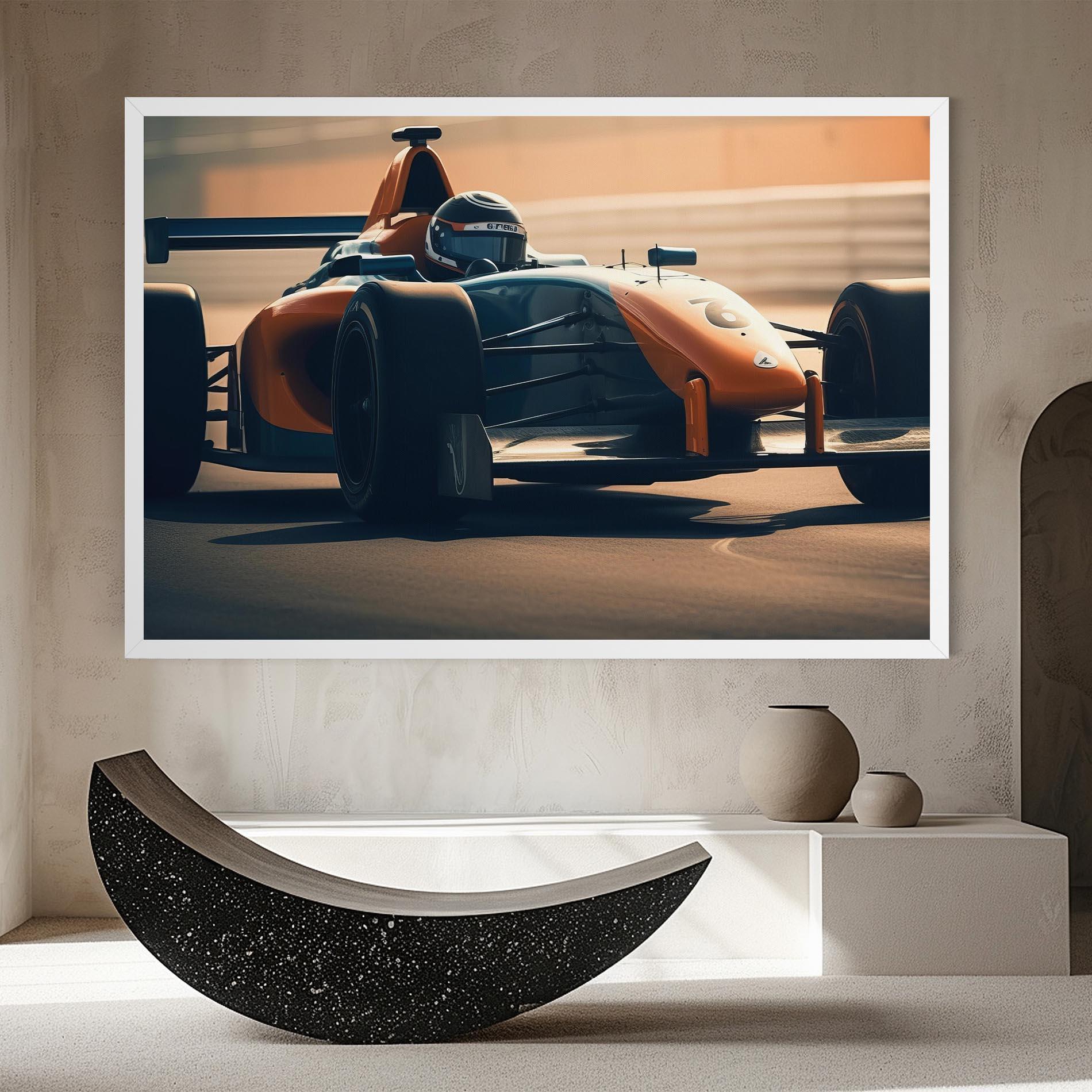 Tablou Canvas Orange Black F1 mockup 8