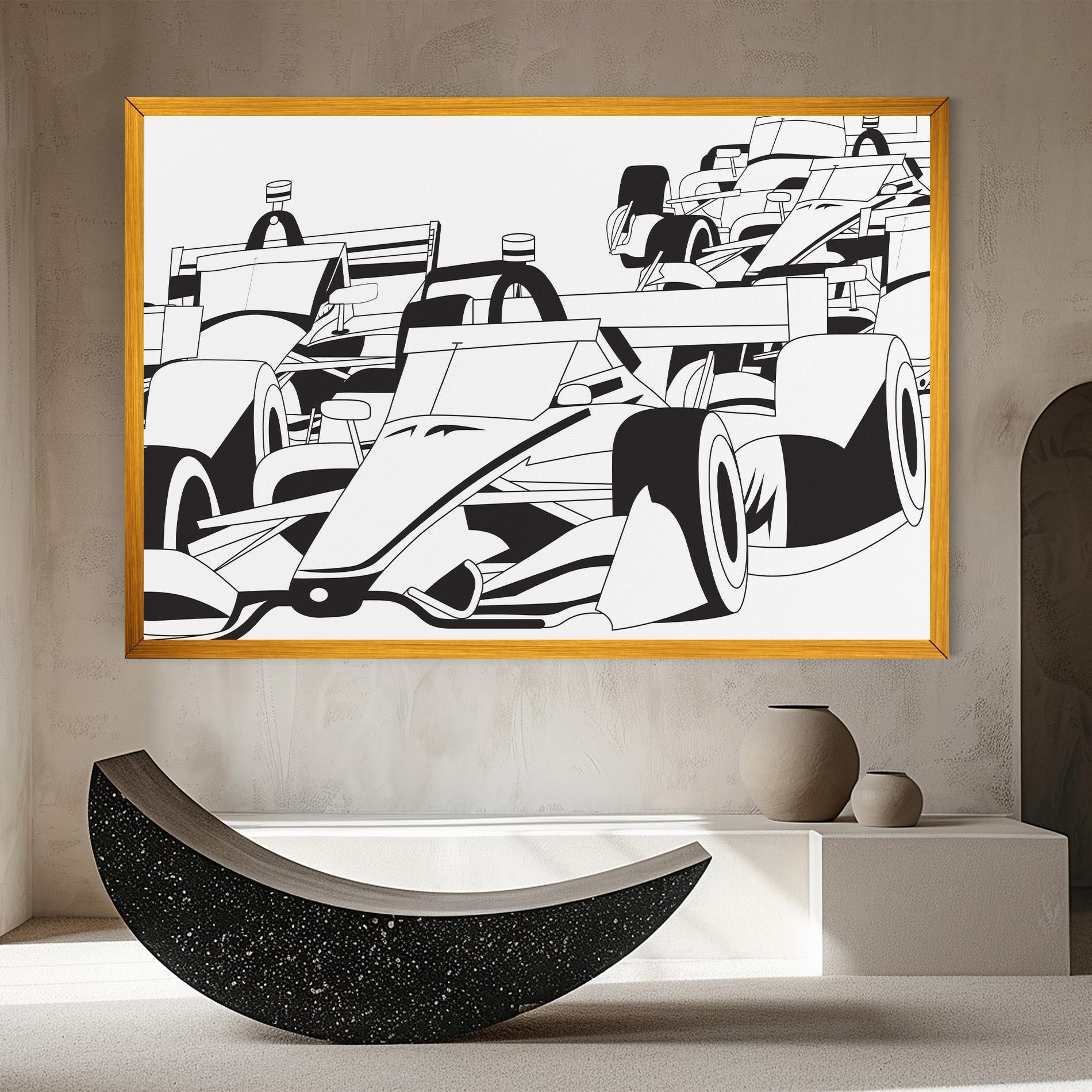 Tablou Canvas Grand Prix Cars mockup 8